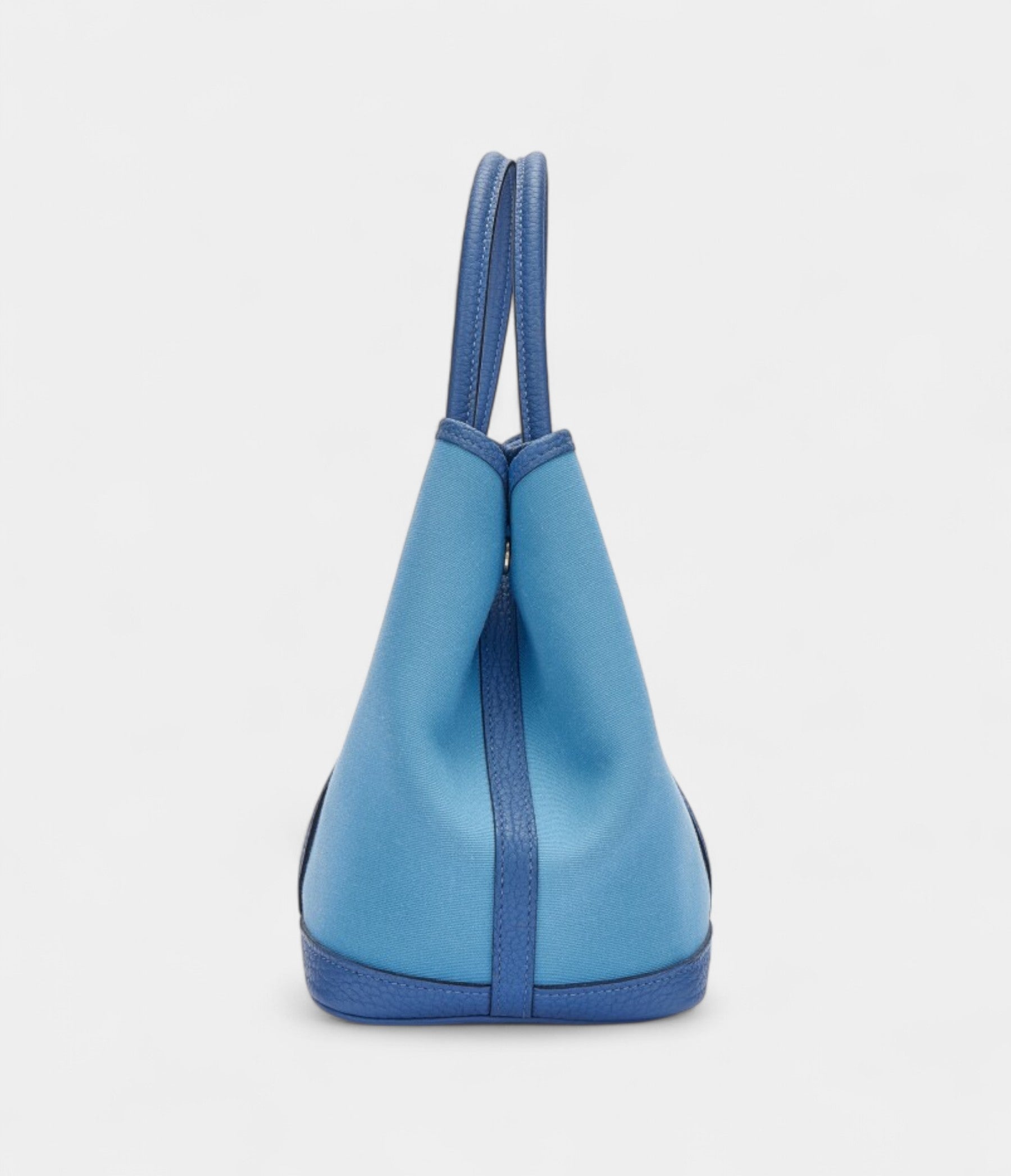 Hermès Bleu Brighton Negonda and Bleu Azur Toile Garden Party 30 TPM Palladium Hardware
