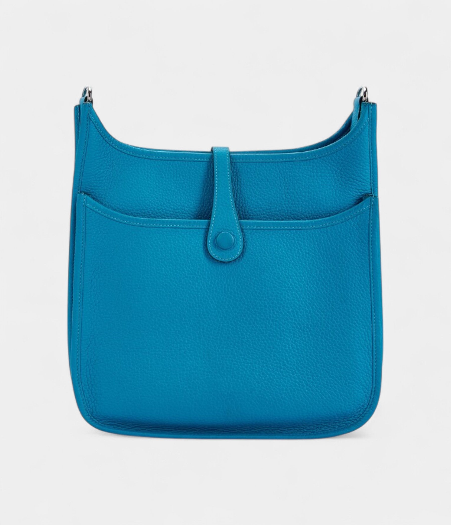 Hermès Bleu Izmir Clemence Evelyne III 29 Palladium Hardware