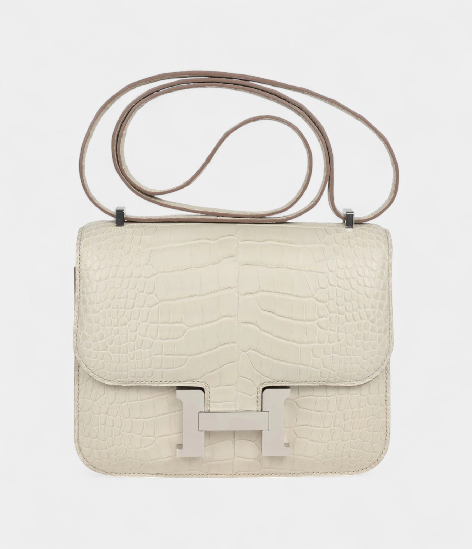 Hermès Constance 19 Beton Matte Alligator Palladium Hardware
