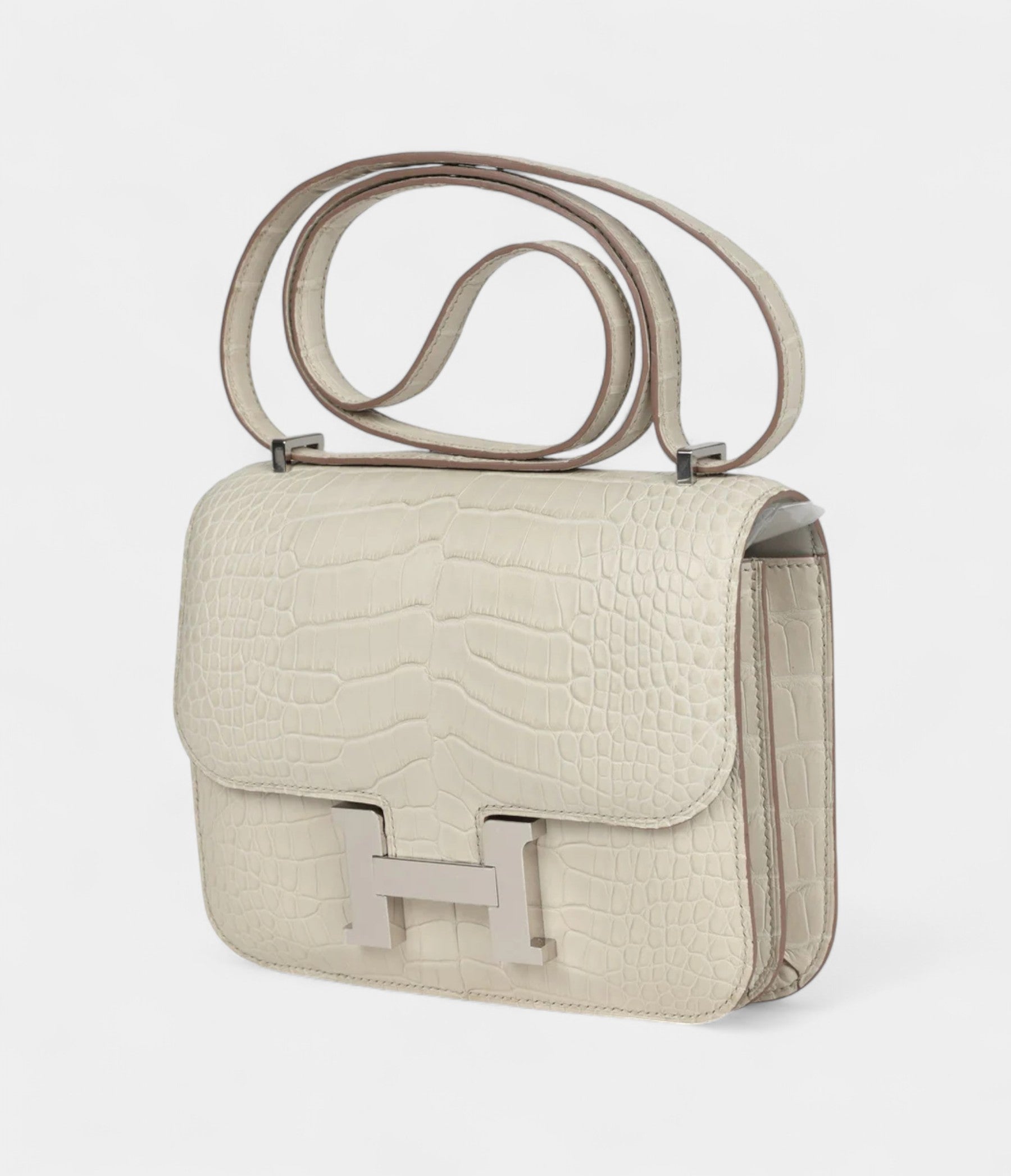 Hermès Constance 19 Beton Matte Alligator Palladium Hardware