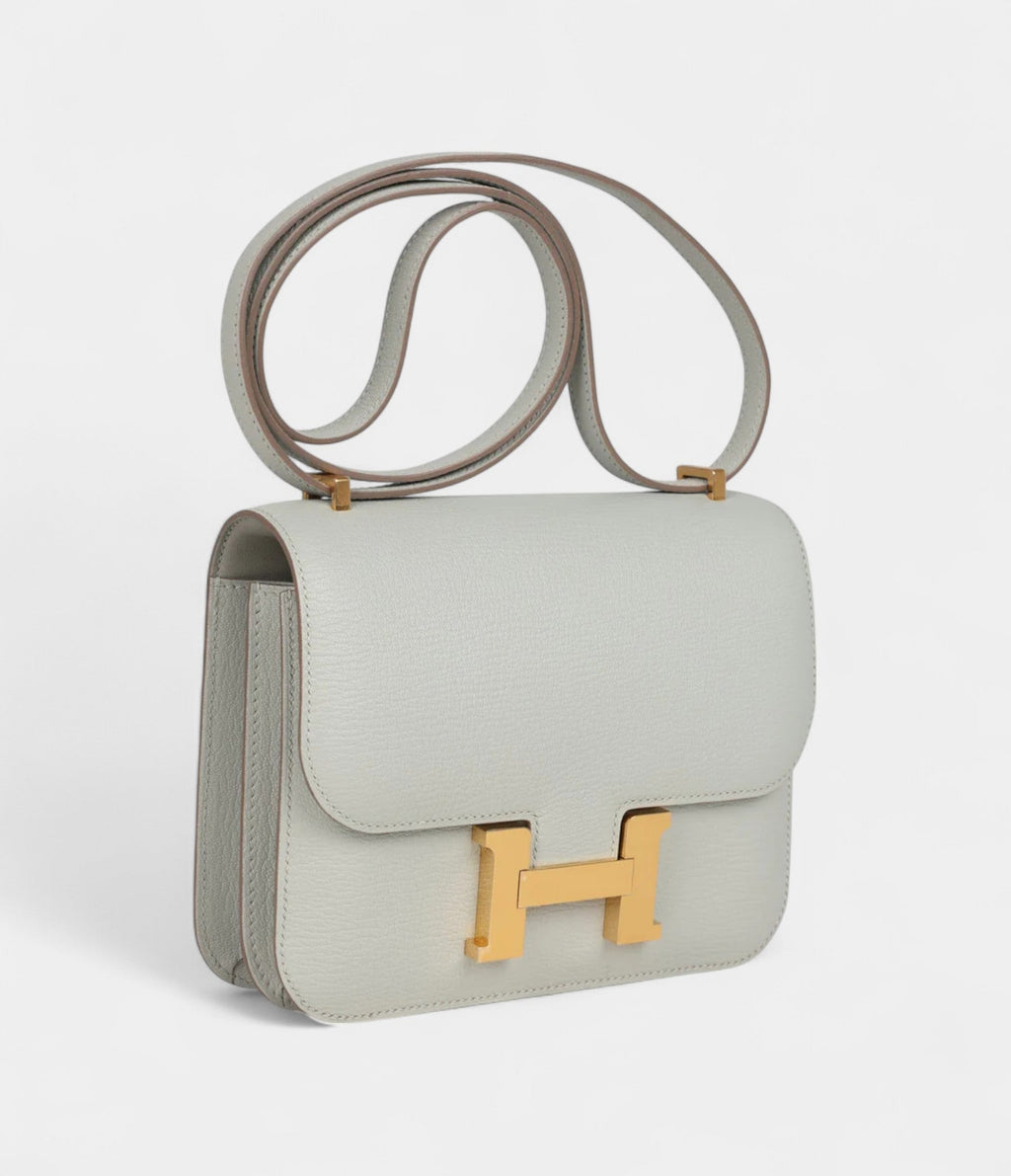 Hermès Constance 18 Gris Perle Chevre Mysore Gold Hardware