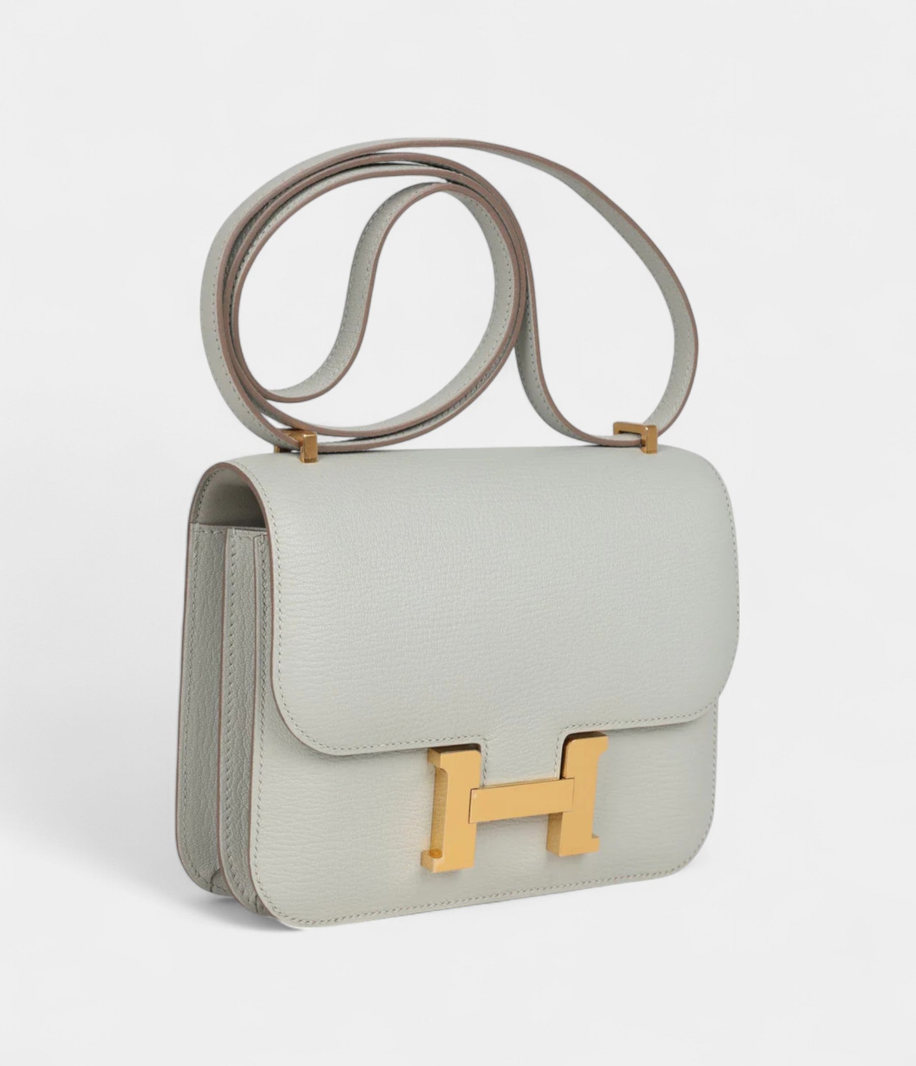 Hermès Constance 18 Gris Perle Chevre Mysore Gold Hardware