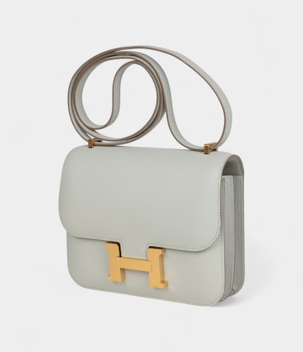 Hermès Constance 18 Gris Perle Chevre Mysore Gold Hardware