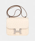 Hermès Constance 18 Nata Ostrich Palladium Hardware