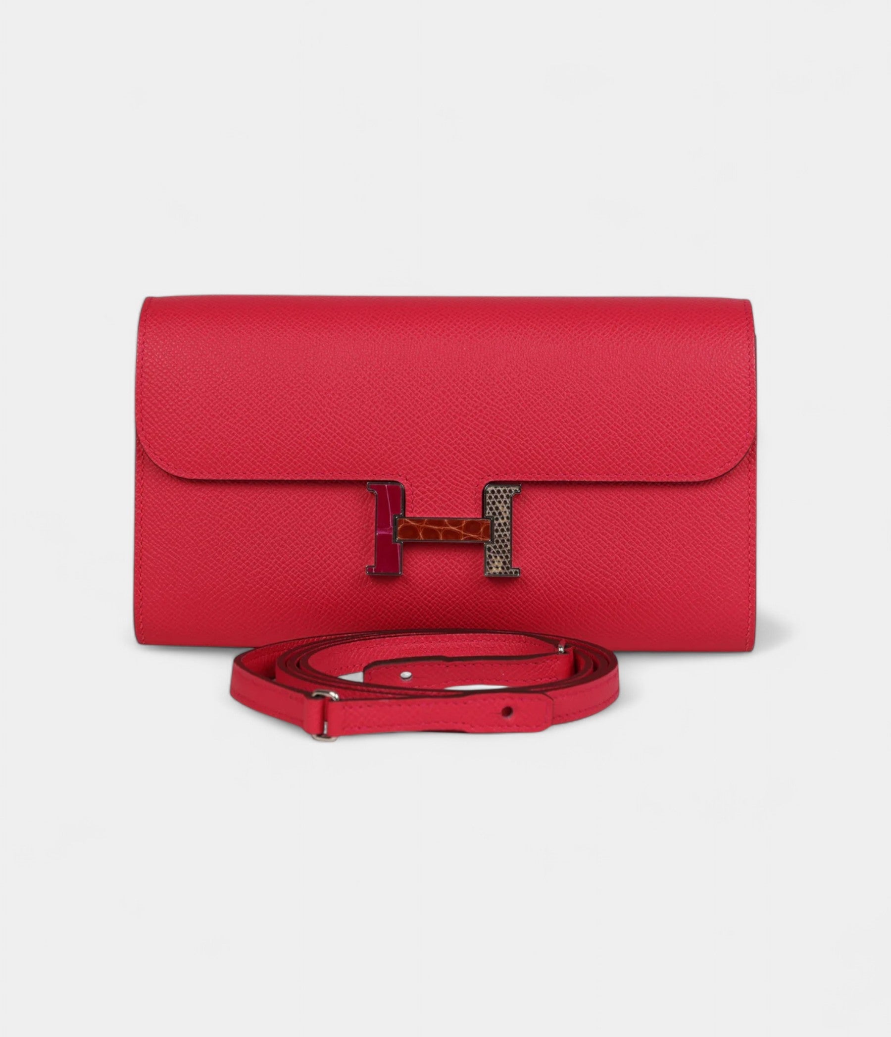 Hermès Constance Wallet To Go Rose Extreme Marquette Epsom Palladium Hardware
