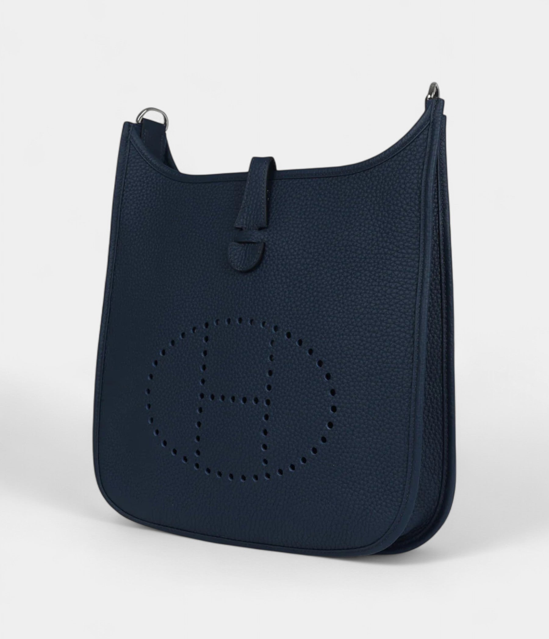 Hermès Evelyne III PM Bleu De Prusse Clemence Palladium Hardware