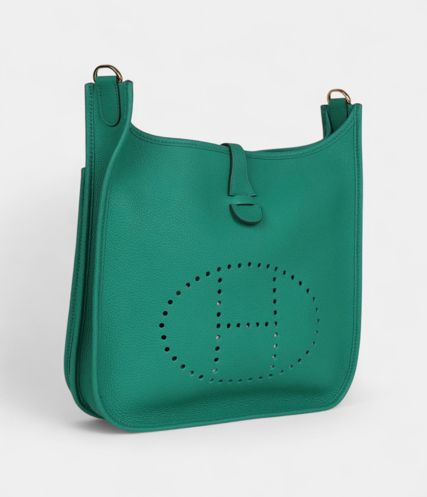 Hermès Evelyne III PM Vert Jade Clemence Gold Hardware