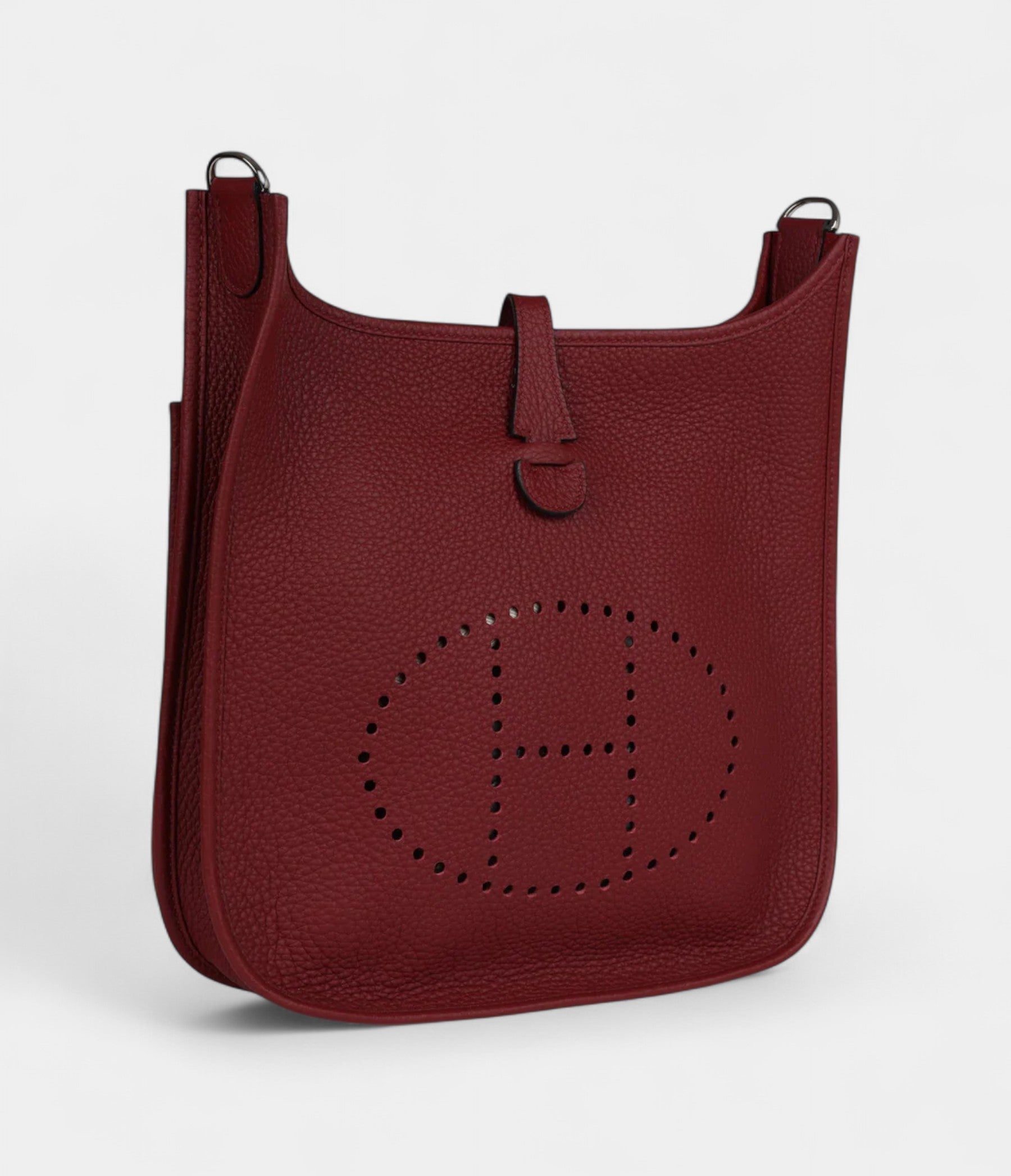 Hermès Evelyne PM Rouge H Clemence Palladium Hardware
