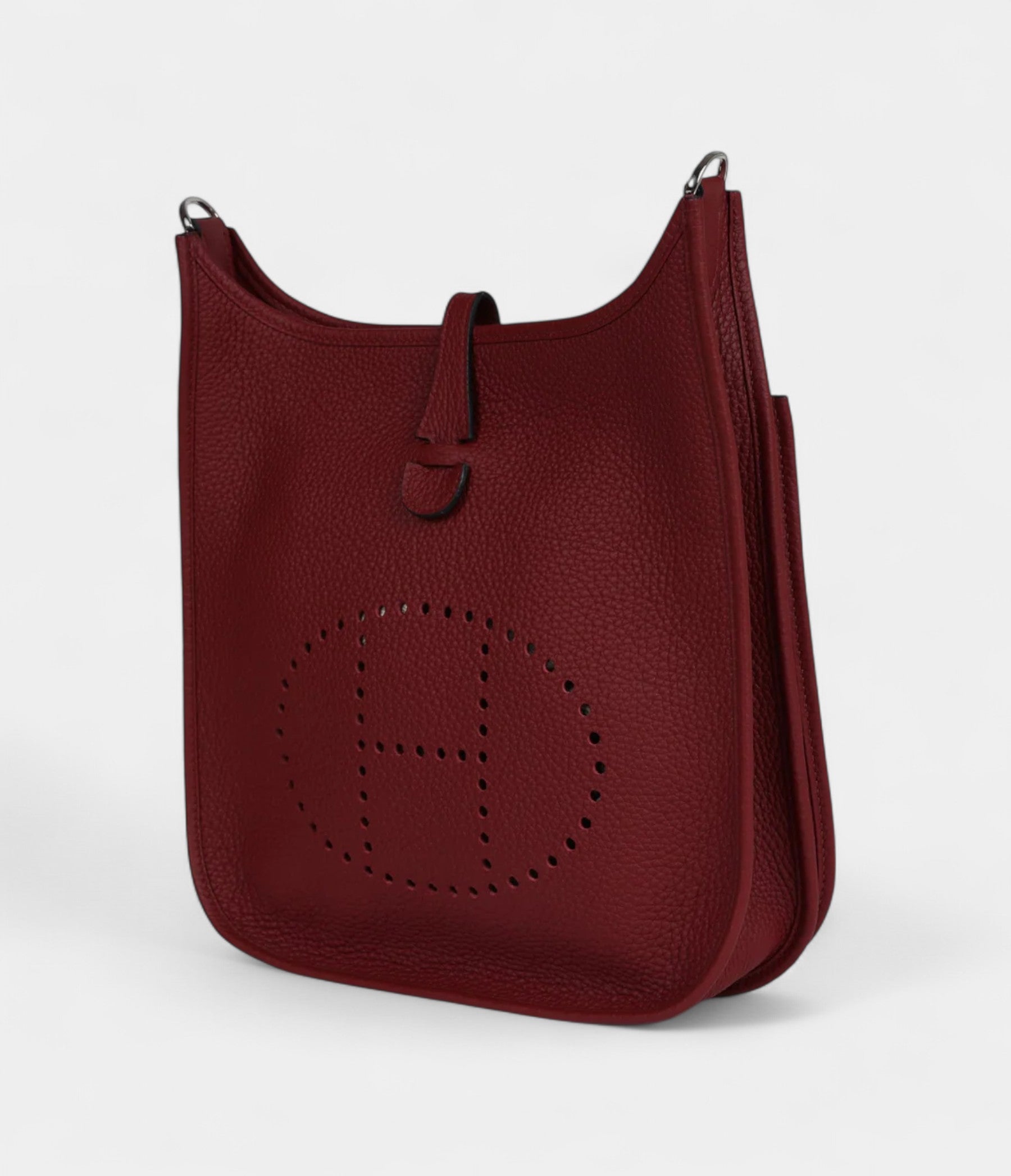 Hermès Evelyne PM Rouge H Clemence Palladium Hardware