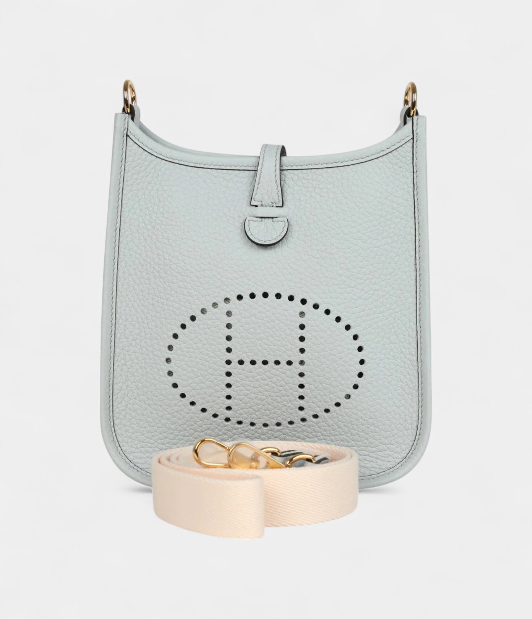 Hermès Evelyne TPM Bleu Pale Clemence Palladium Hardware