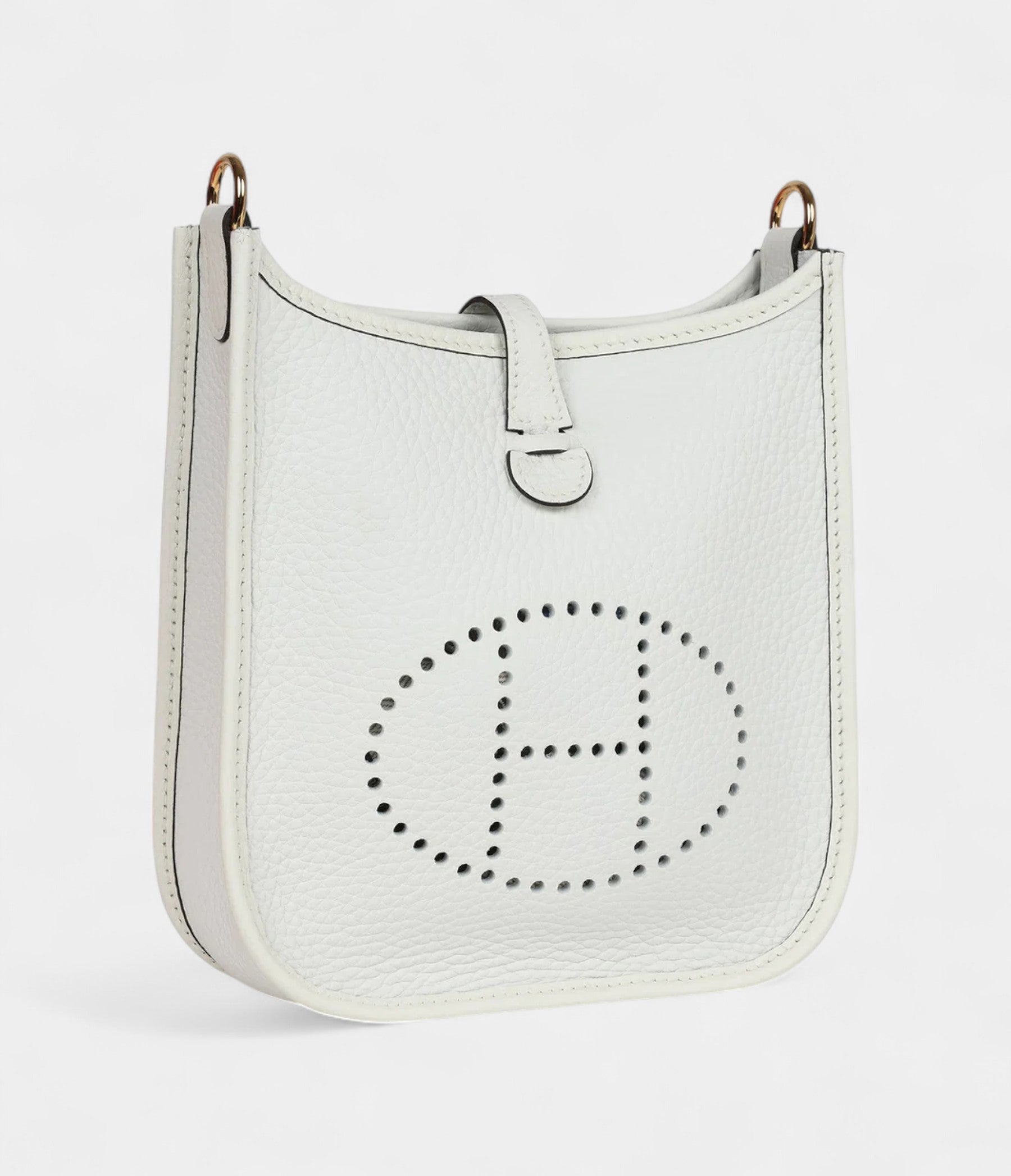 Hermès Evelyne TPM New White Clemence Gold Hardware
