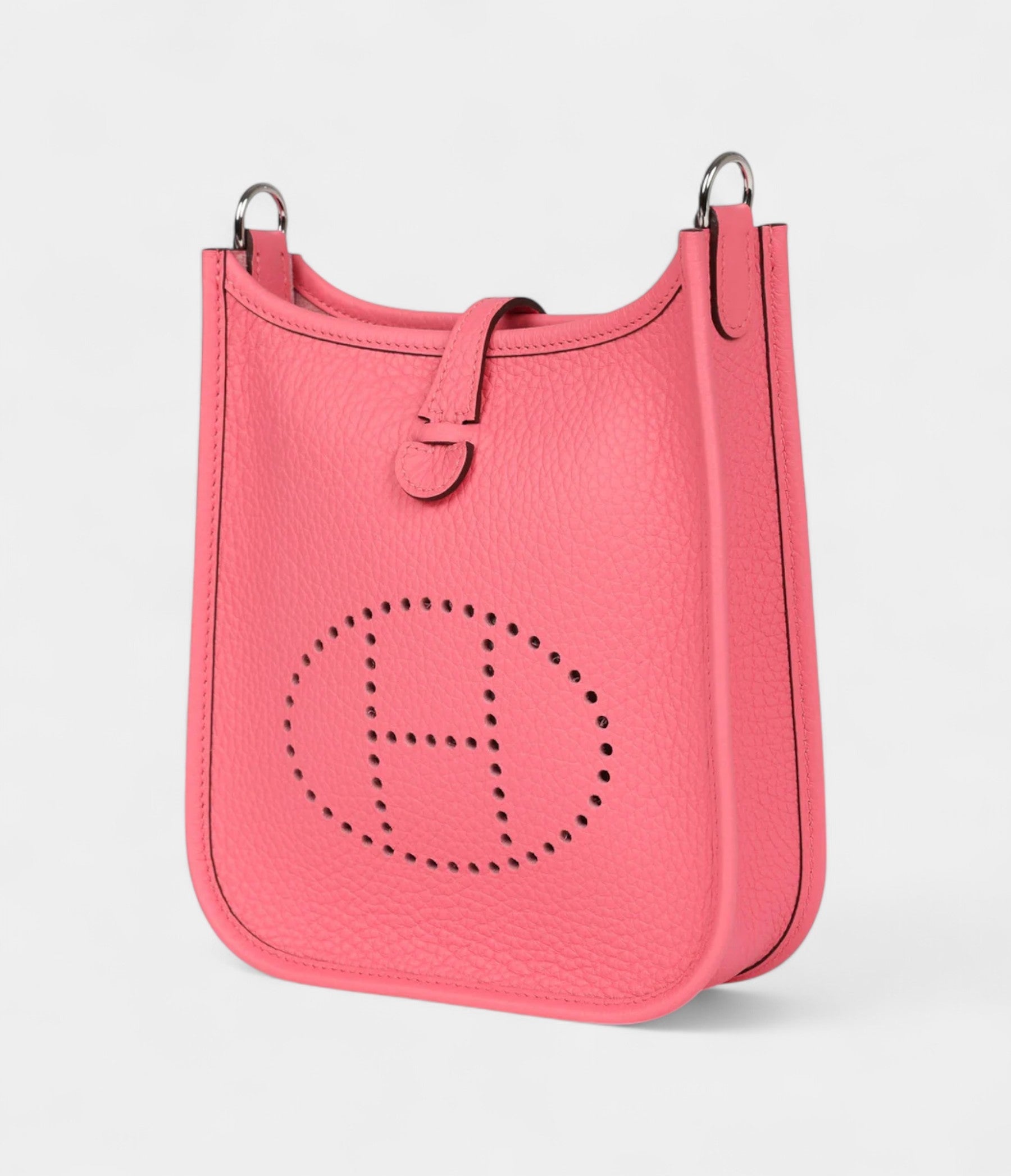 Hermès Evelyne TPM Rose Azalee Clemence Palladium Hardware