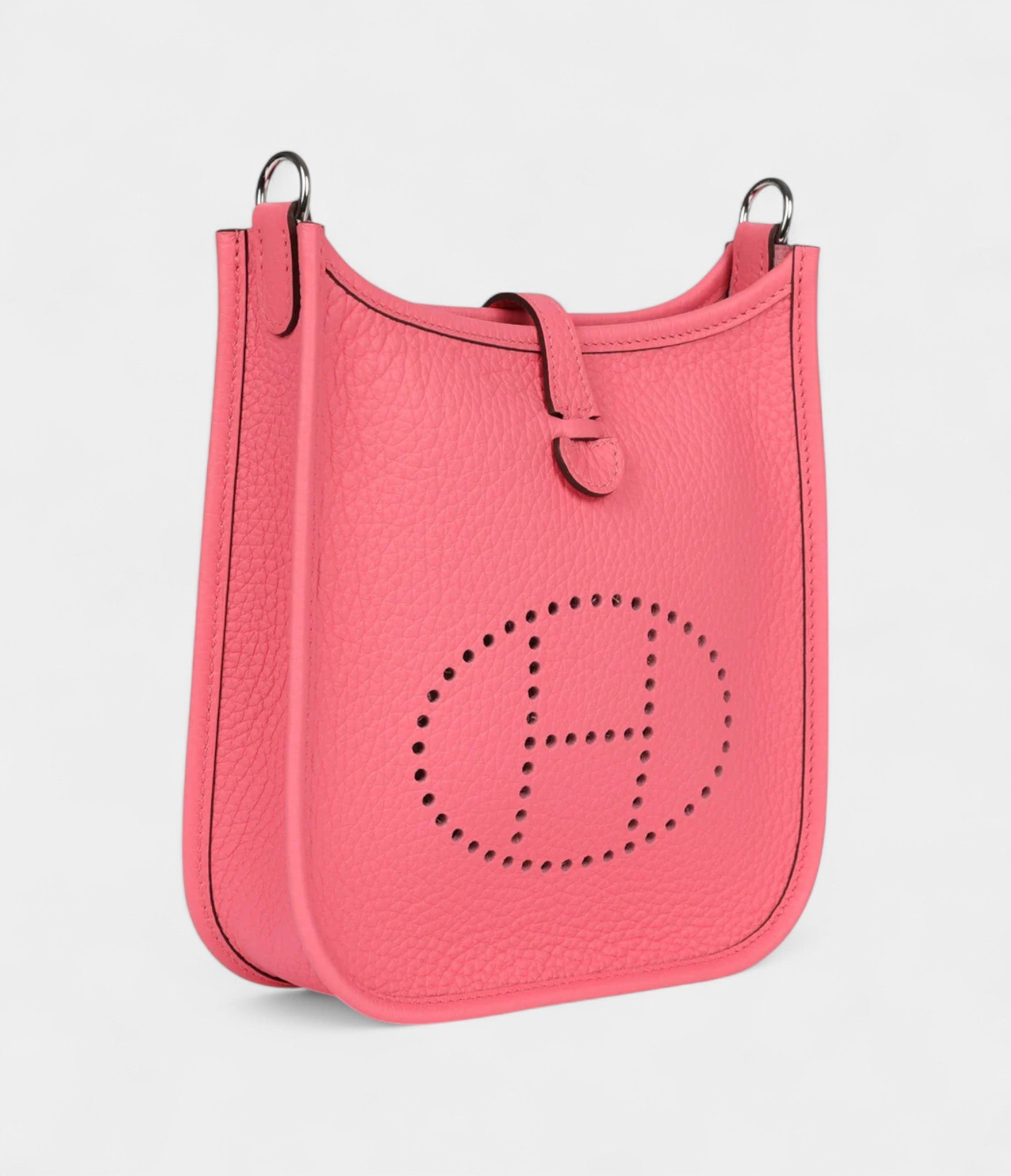 Hermès Evelyne TPM Rose Azalee Clemence Palladium Hardware