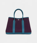 Hermès Garden Party 30 Cassis Toile H and Cobalt Negonda Palladium Hardware