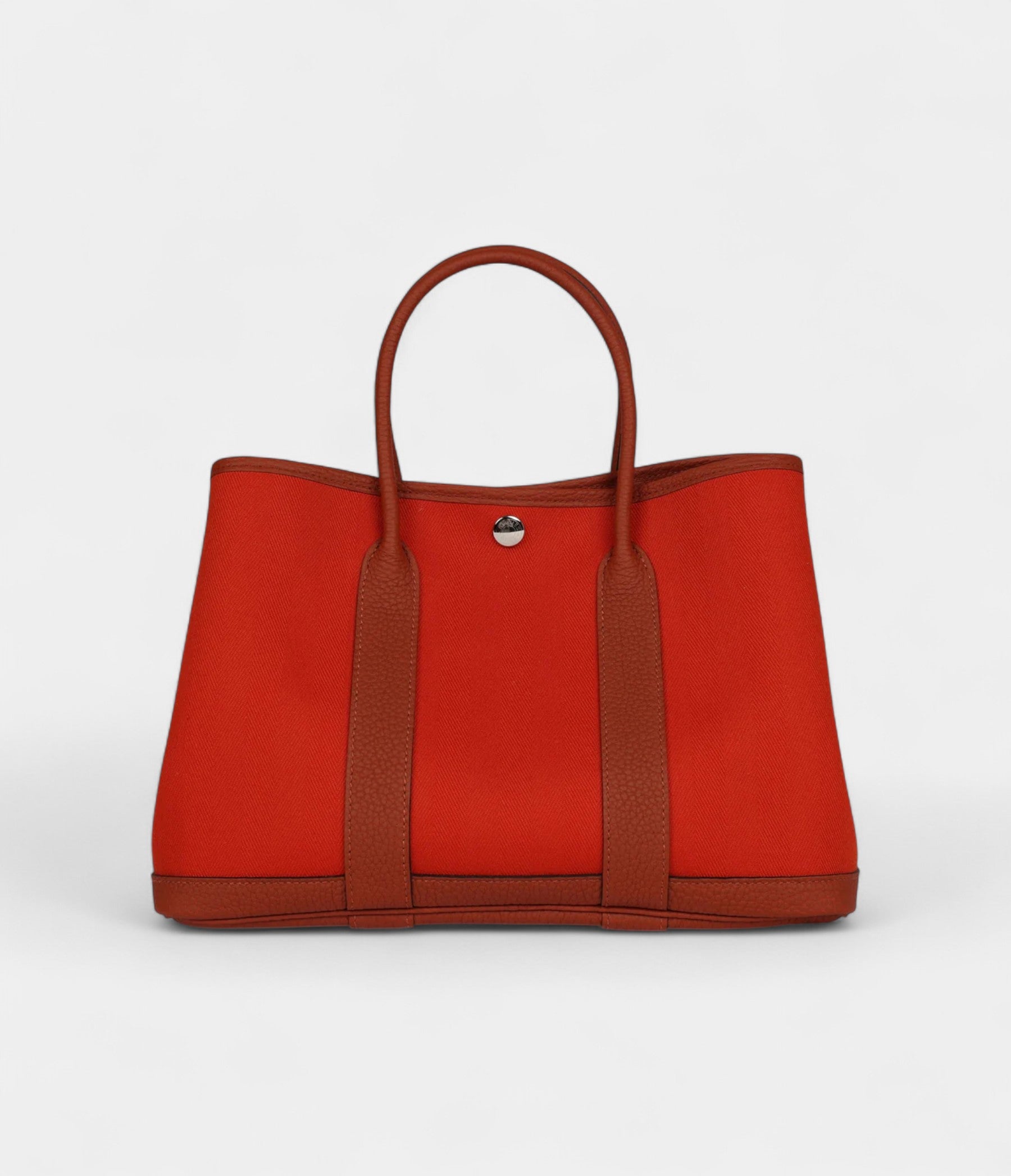 Hermès Garden Party 30 Terre Battue and Cuivre Toile Canvas and Negonda Palladium Hardware