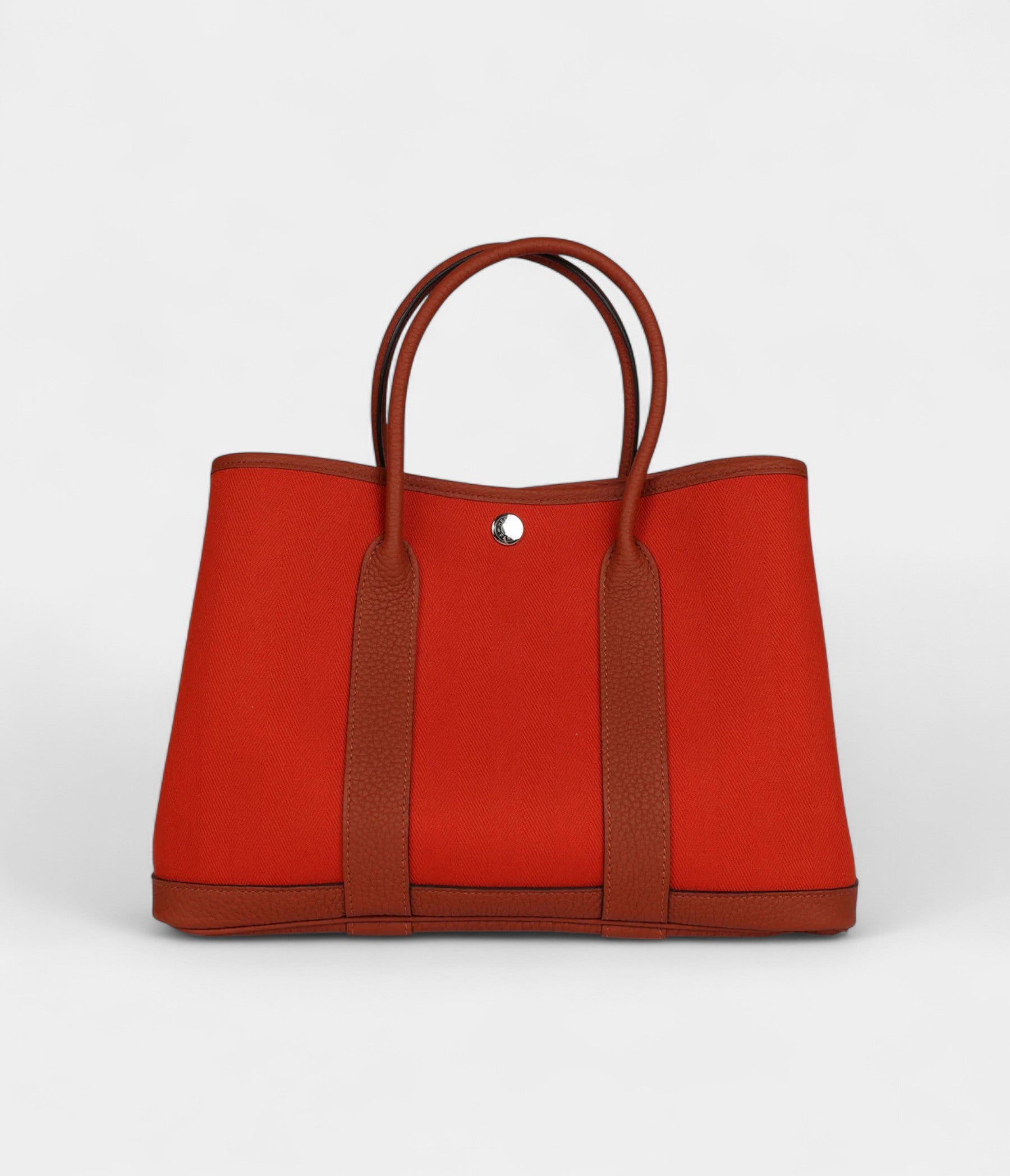 Hermès Garden Party 30 Terre Battue and Cuivre Toile Canvas and Negonda Palladium Hardware