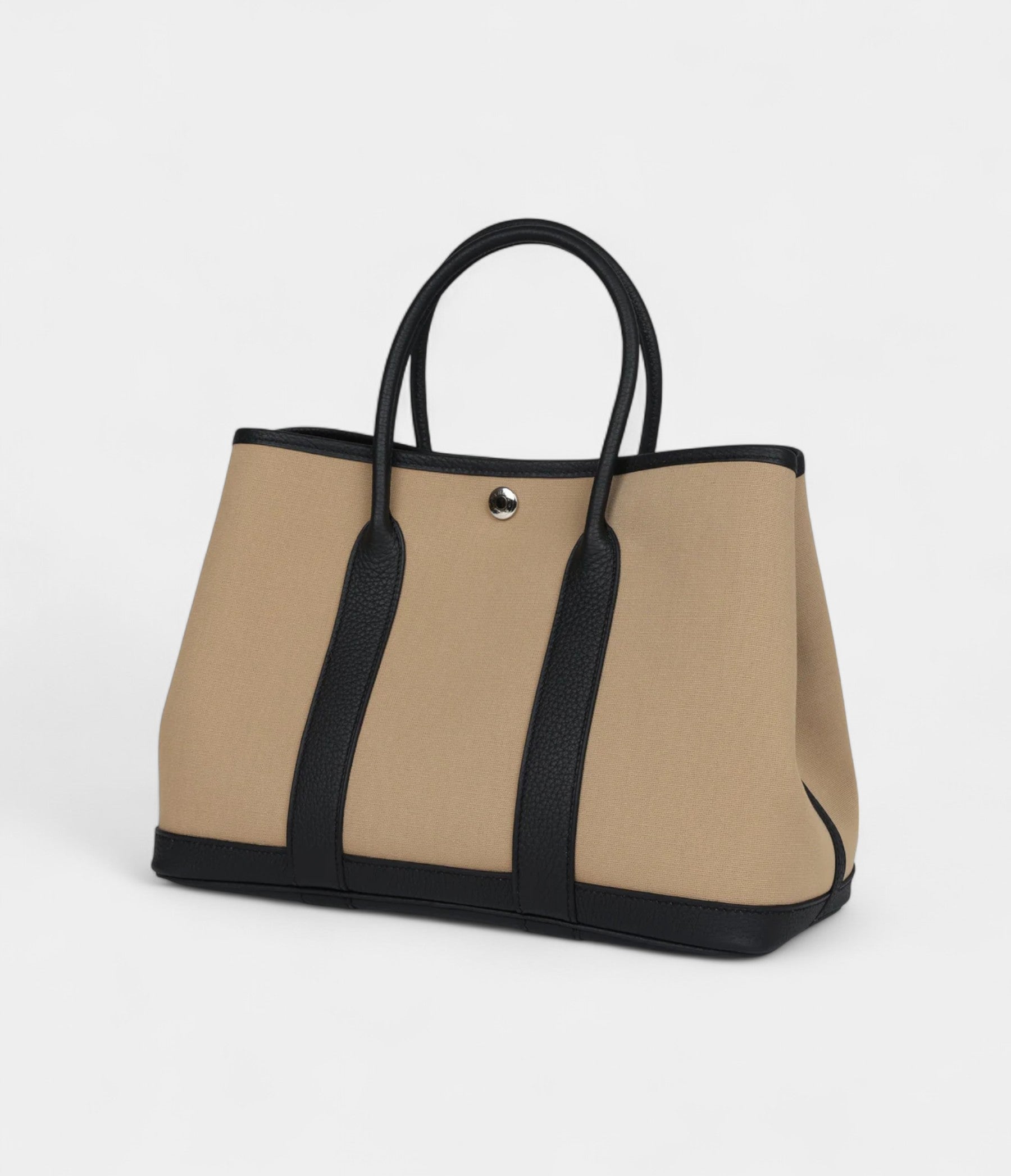 Hermès Garden Party 30 Trench Toile and Black Negonda Palladium Hardware