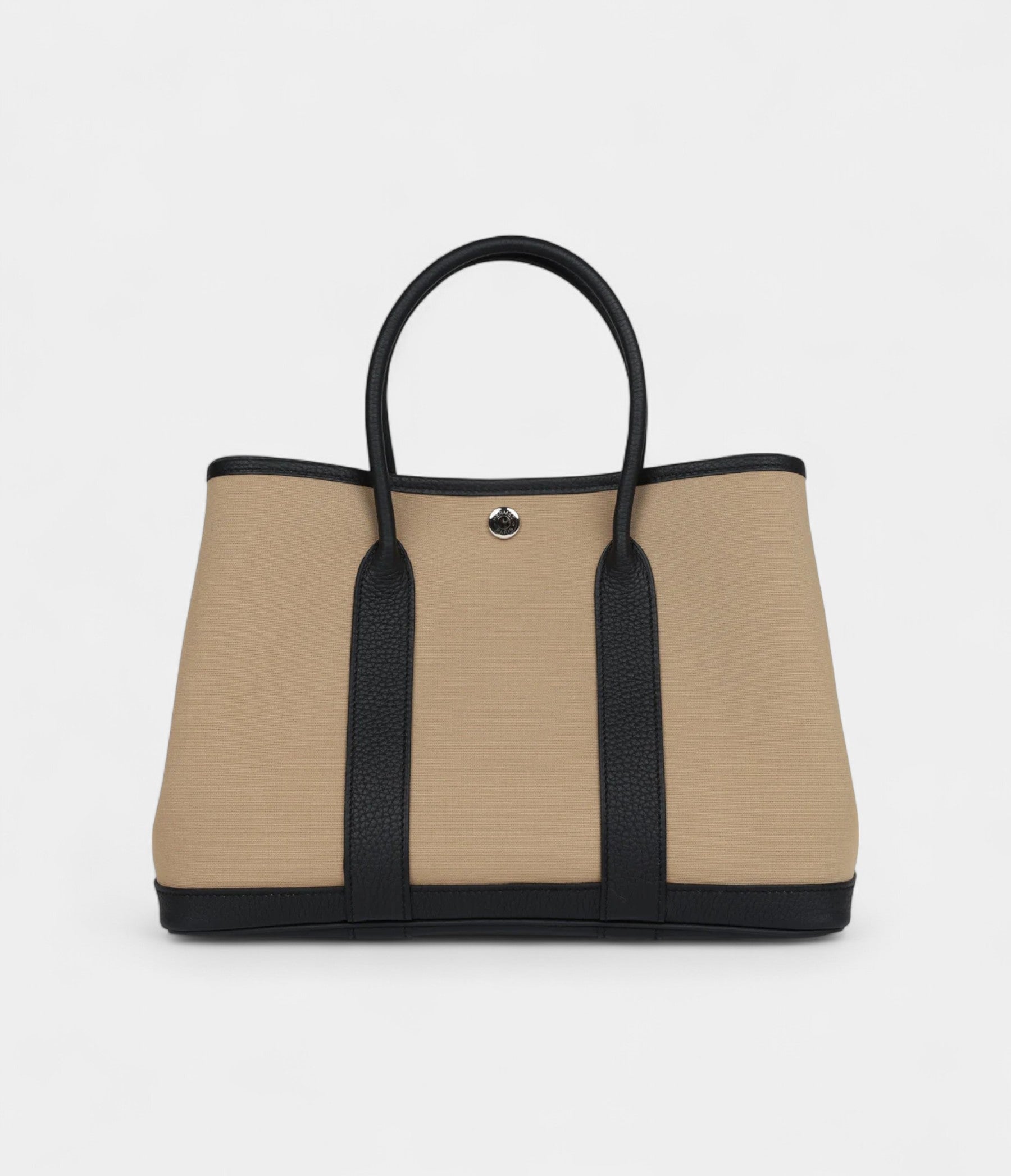 Hermès Garden Party 30 Trench Toile and Black Negonda Palladium Hardware