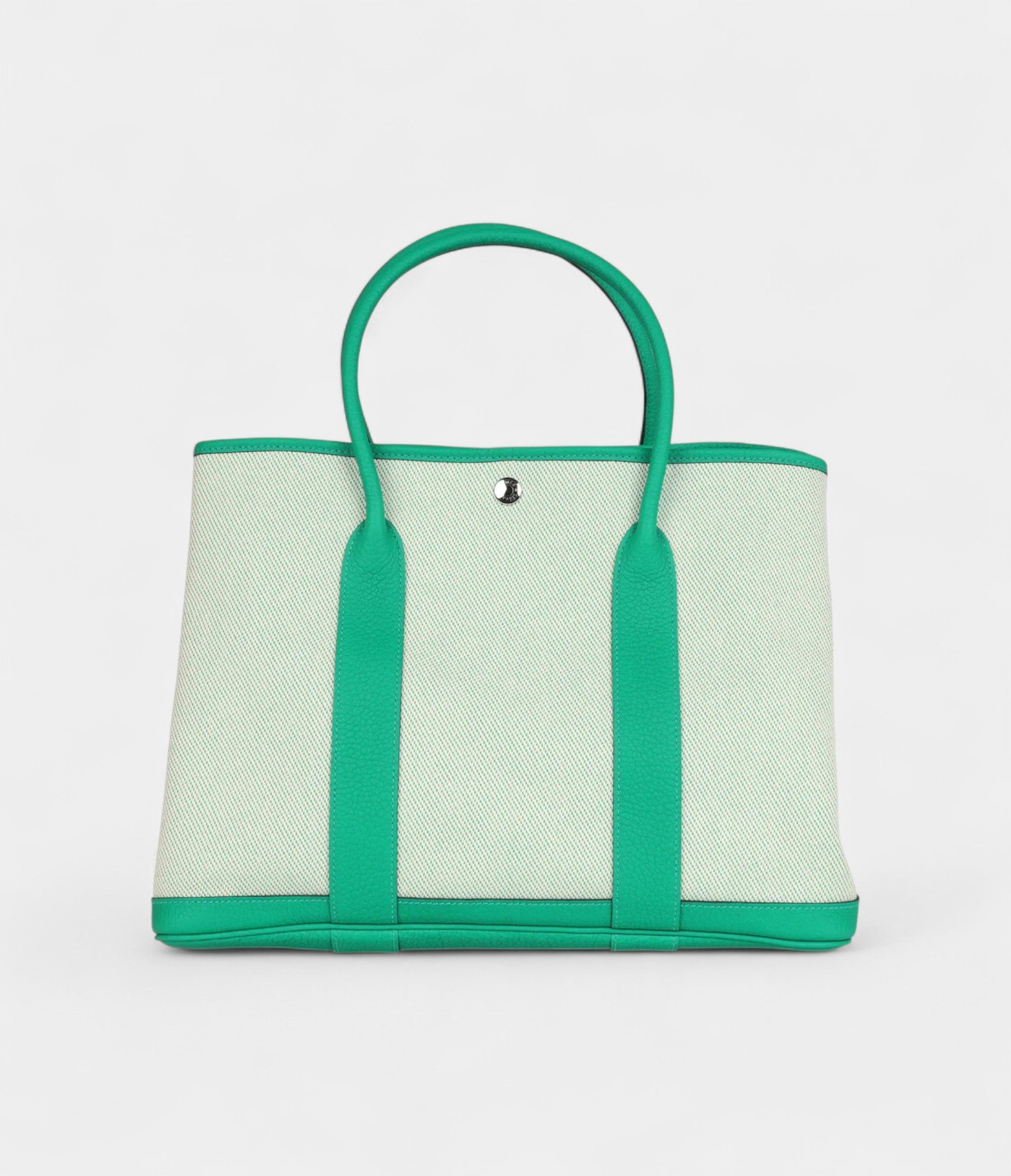 Hermès Garden Party 36 Menthe Toile H and Negonda Palladium Hardware