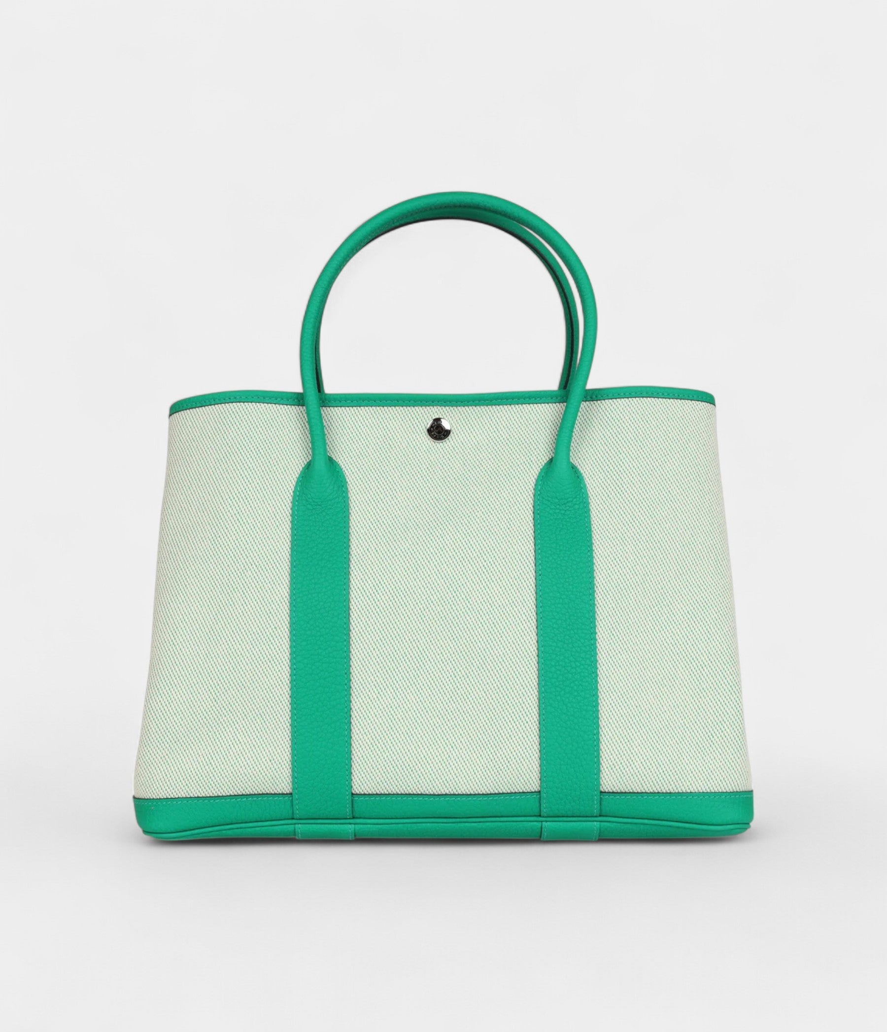 Hermès Garden Party 36 Menthe Toile H and Negonda Palladium Hardware