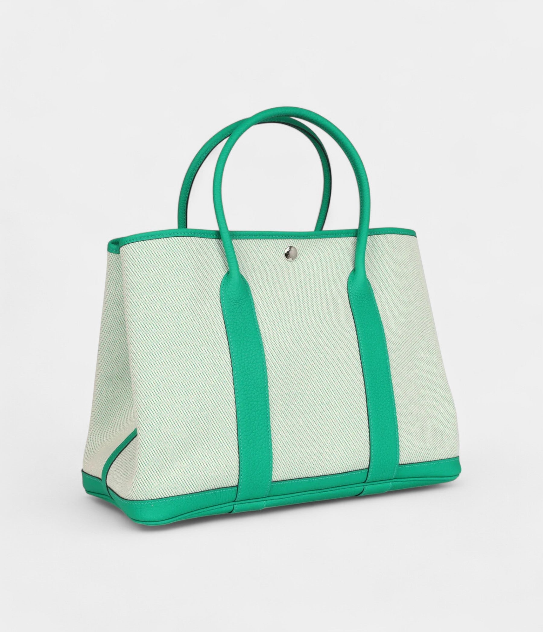 Hermès Garden Party 36 Menthe Toile H and Negonda Palladium Hardware