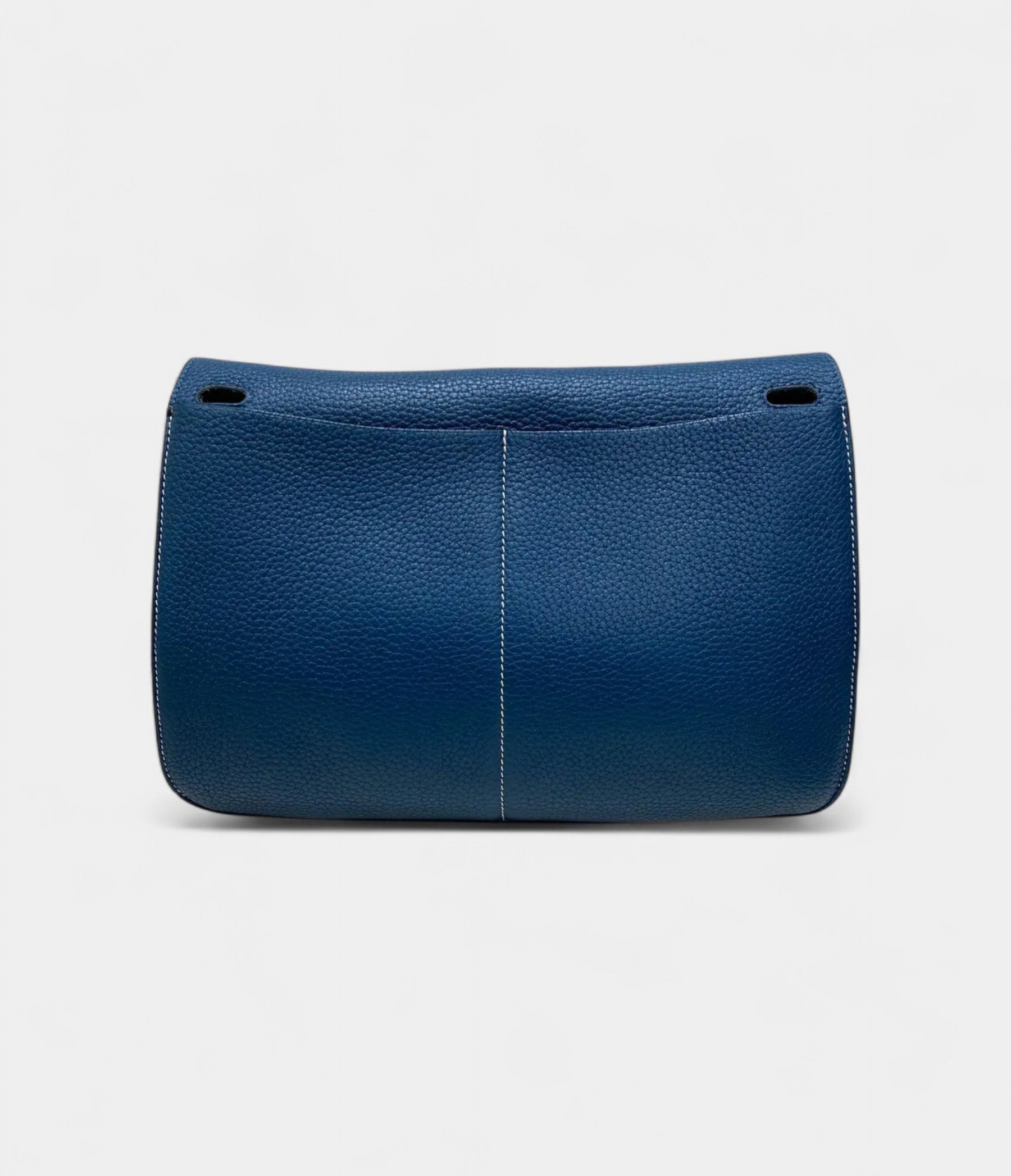 Hermès Halzan Blue Leather Handbag
