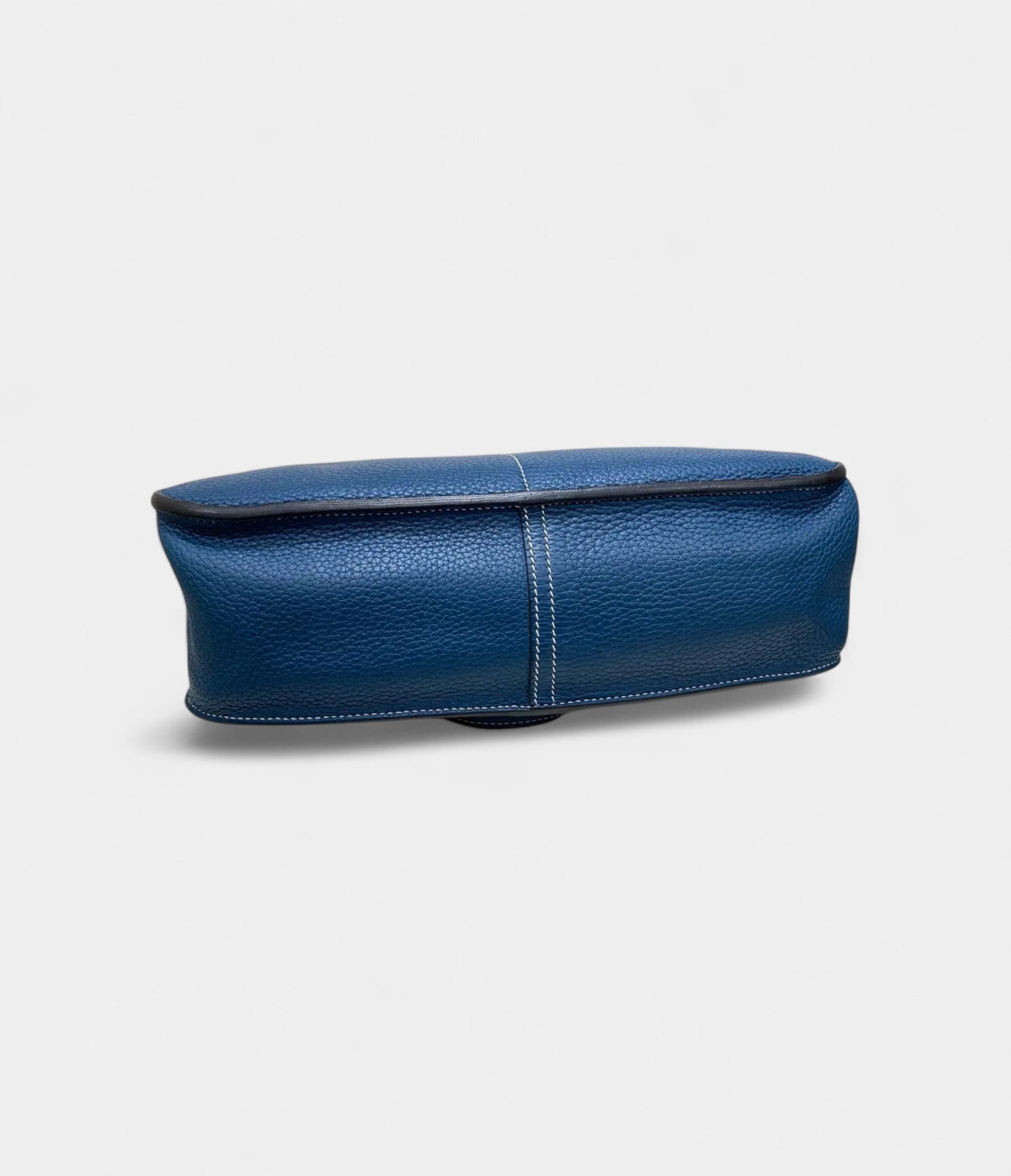 Hermès Halzan Blue Leather Handbag