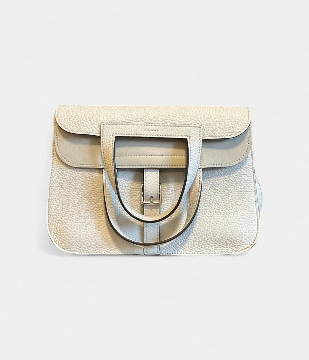 Hermès Halzan Brown Patent Leather Handbag