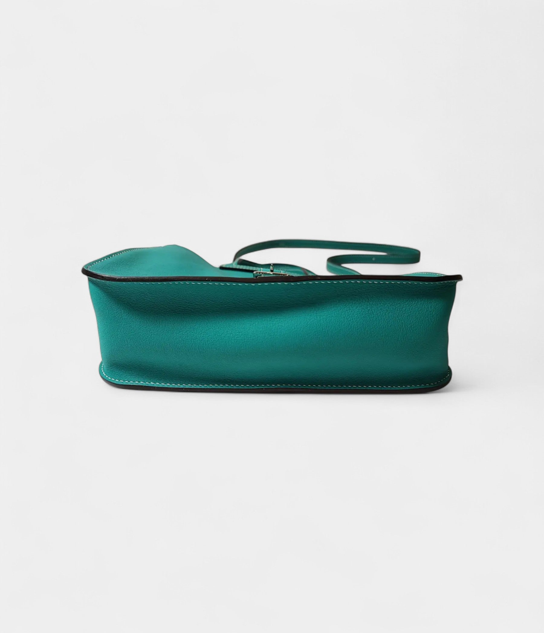 Hermès Halzan Green Leather Handbag