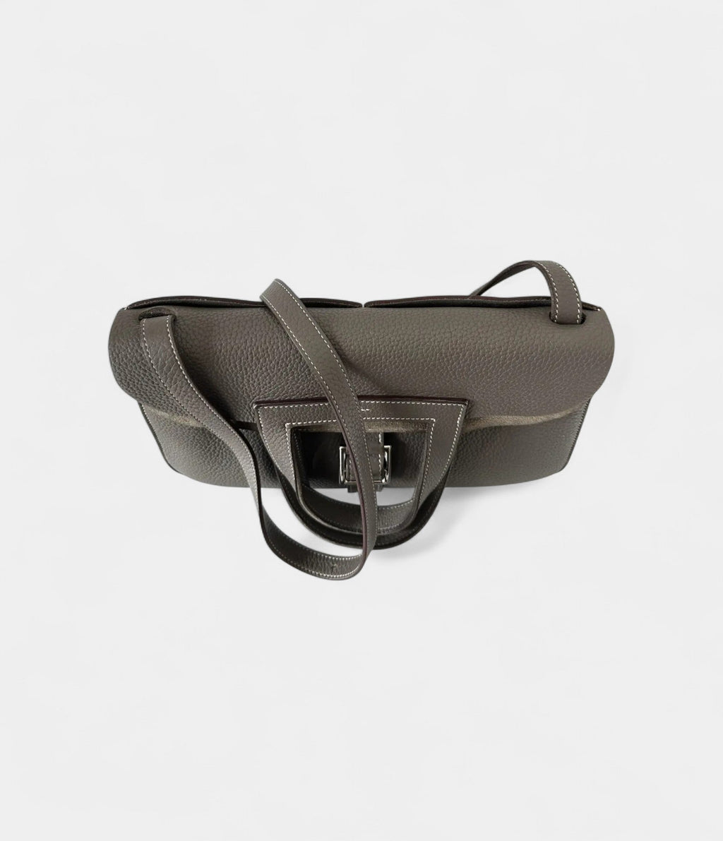 Hermès Halzan Grey Leather Handbag