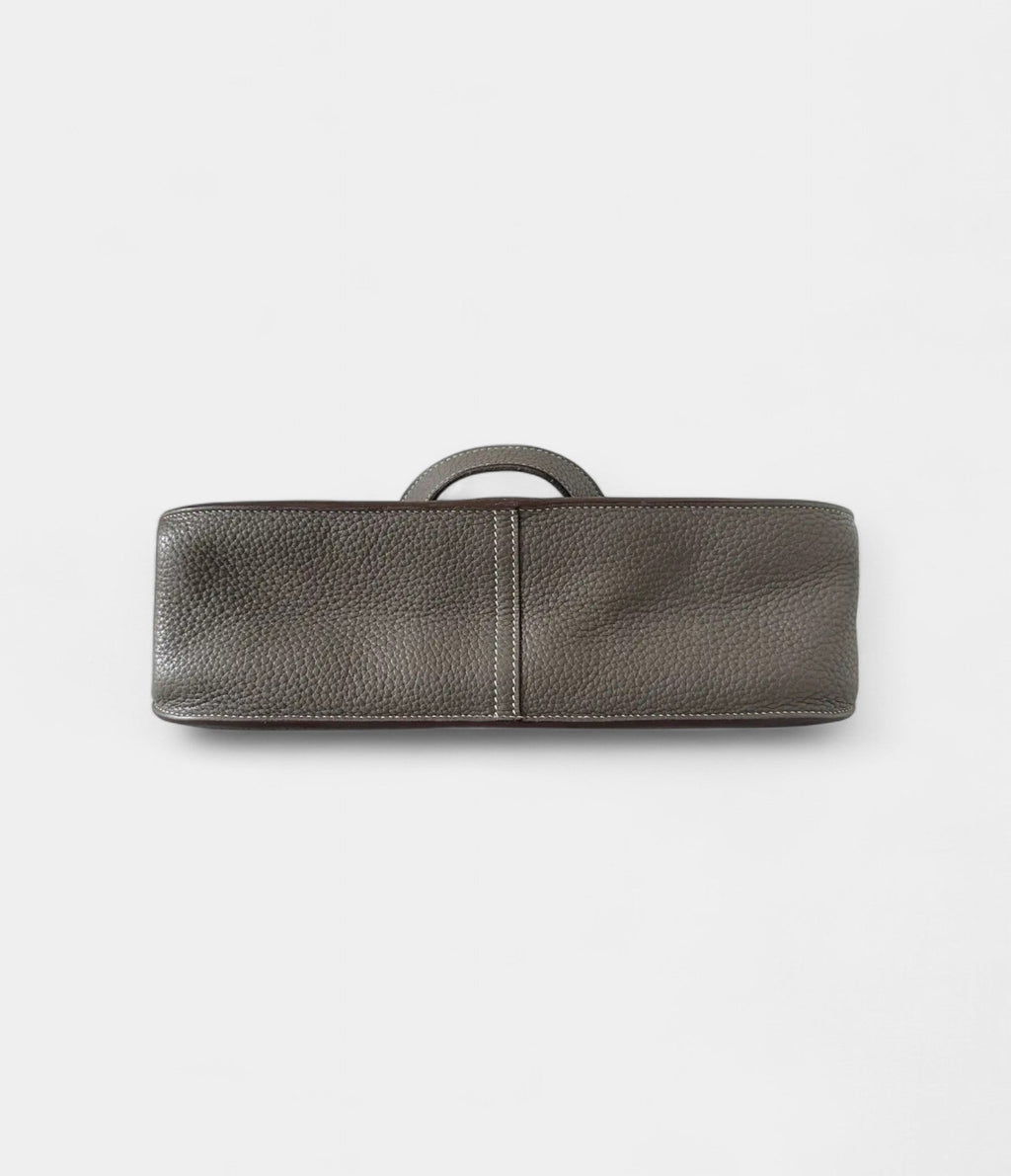 Hermès Halzan Grey Leather Handbag