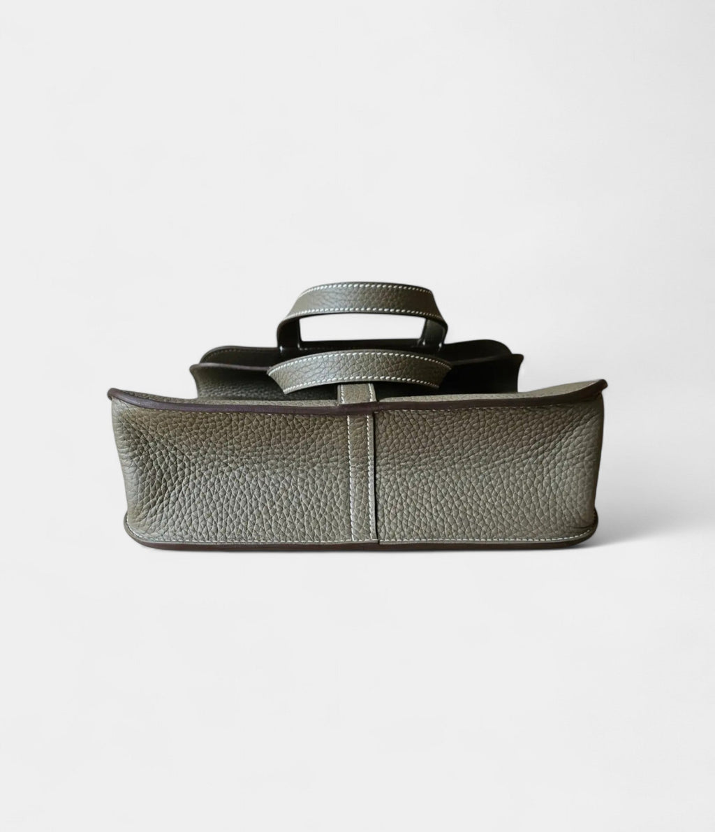 Hermès Halzan Leather Beige Handbag