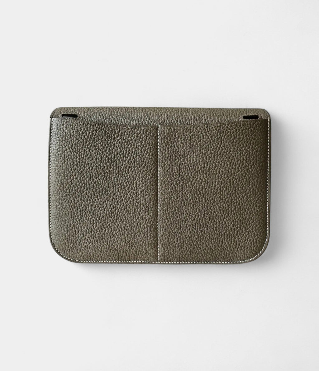 Hermès Halzan Leather Beige Handbag