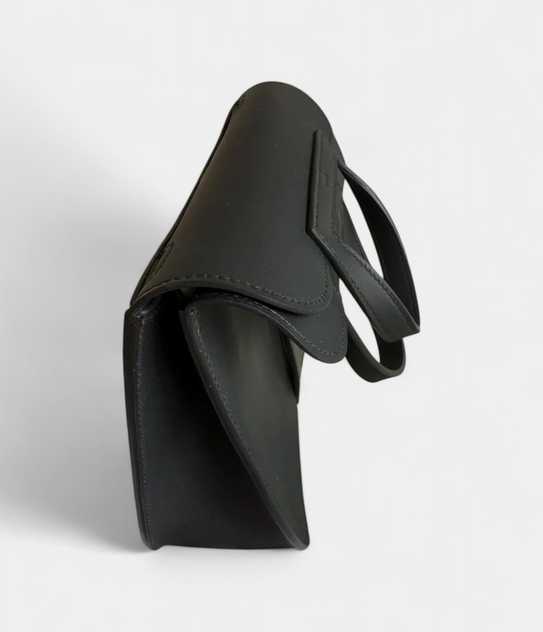 Hermès Halzan Leather Black Handbag