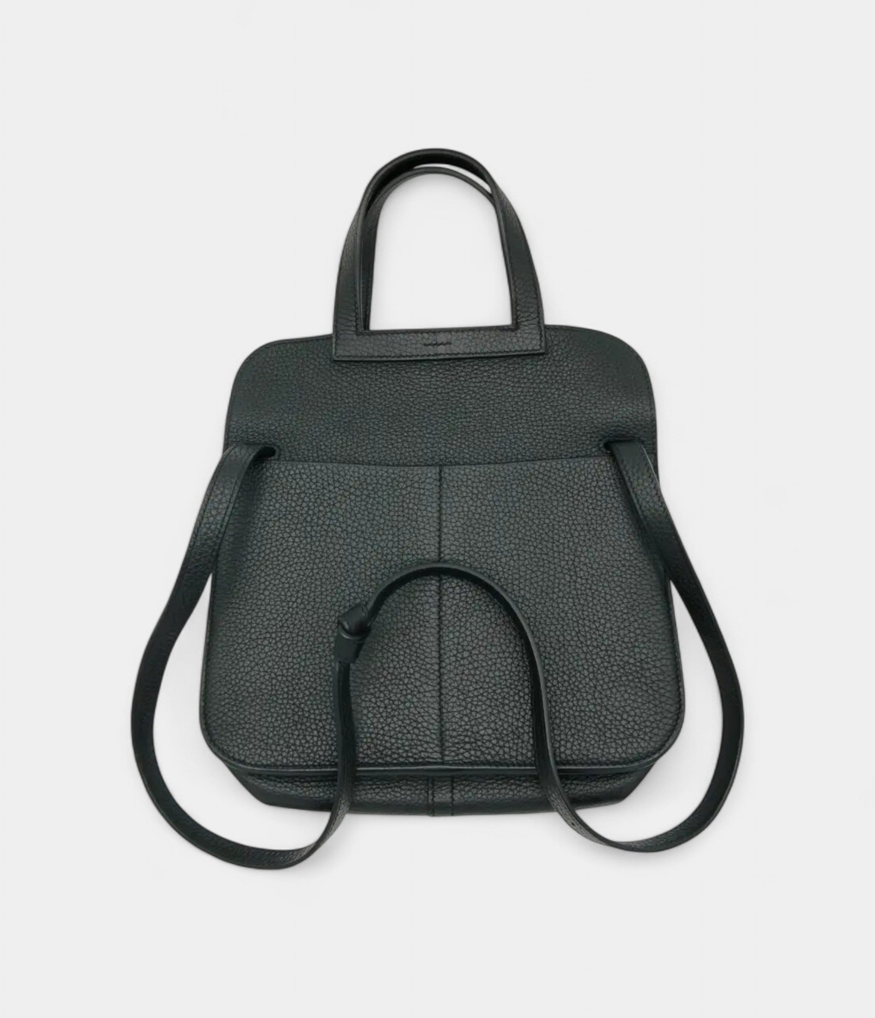 Hermès Halzan Black Leather Handbag