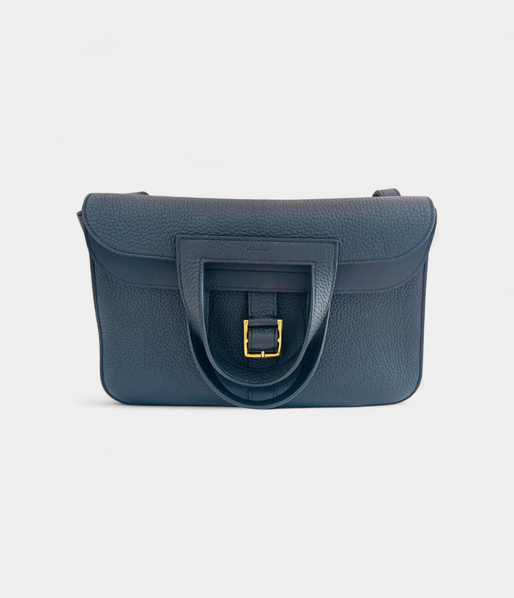 Hermès Halzan Leather Clutch Bag