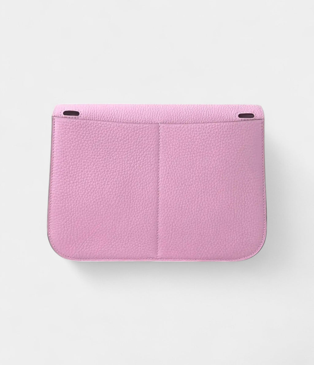 Hermès Halzan Leather Handbag Pink