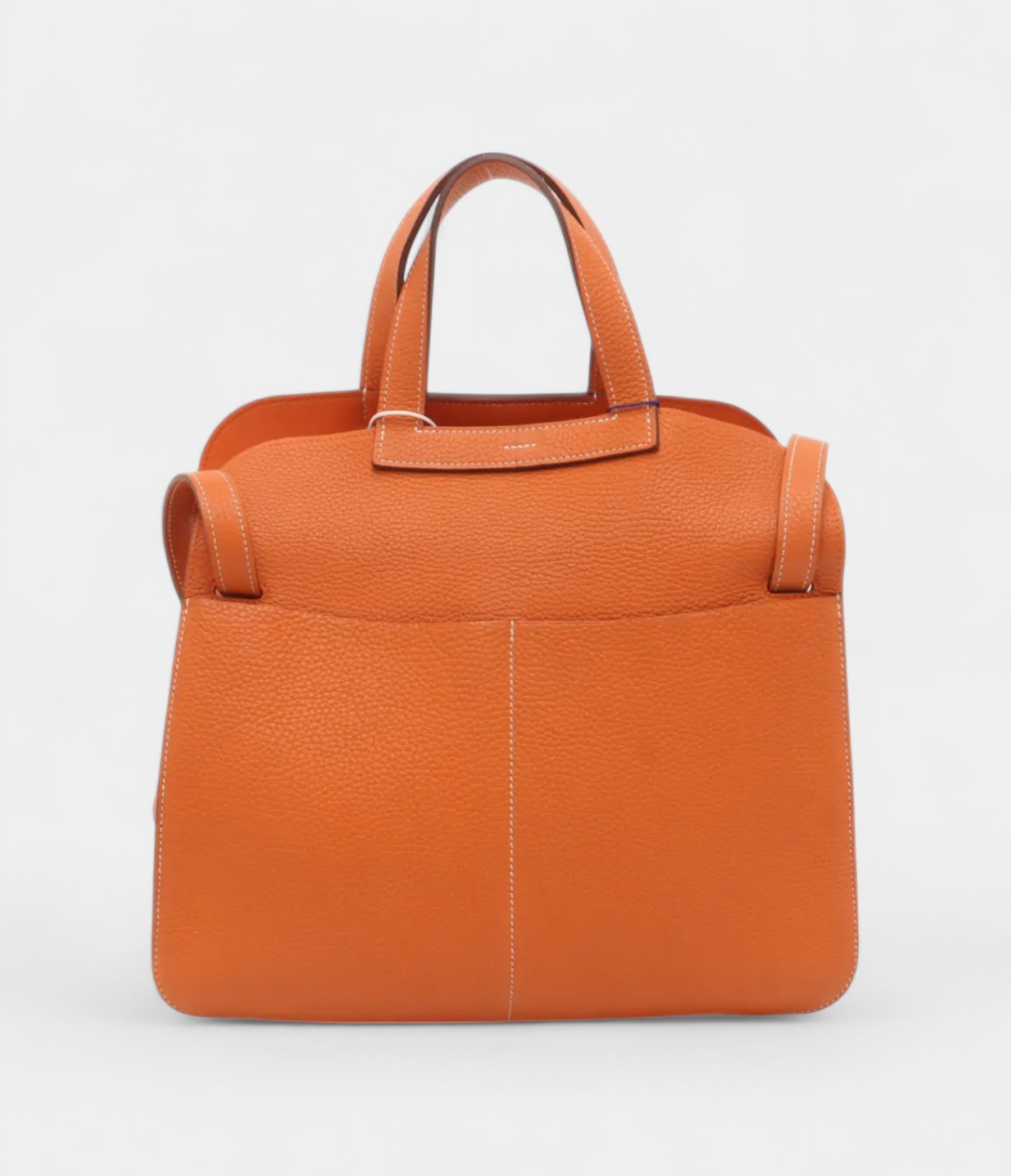Hermès Halzan Leather Orange Handbag