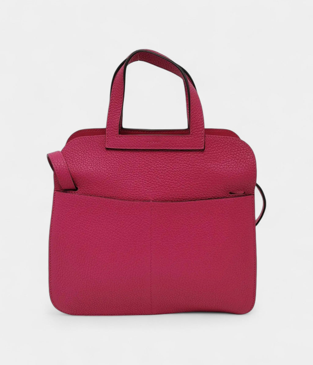 Hermès Halzan Leather Pink Handbag