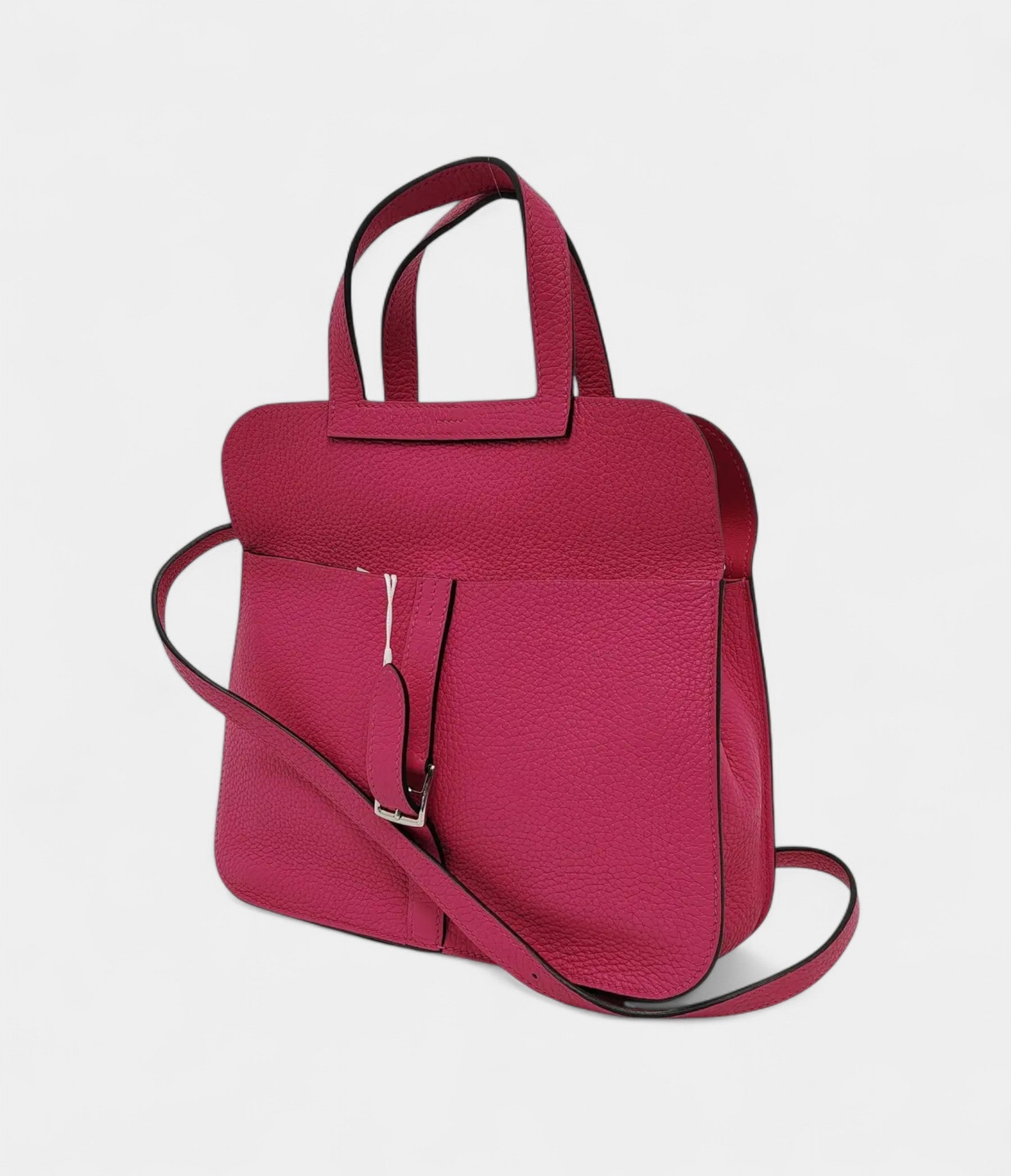 Hermès Halzan Leather Pink Handbag
