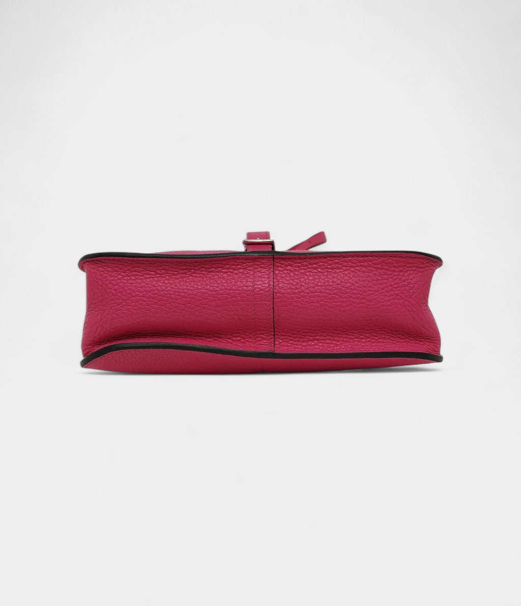 Hermès Halzan Leather Pink Handbag