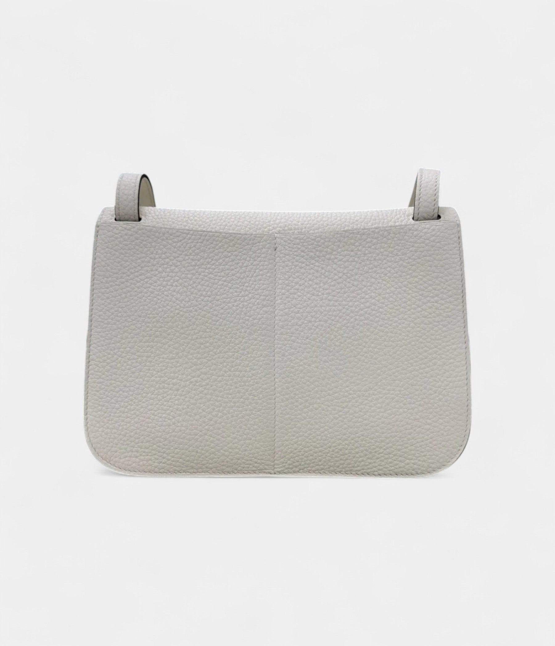 Hermès Halzan Leather White Handbag