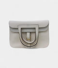 Hermès Halzan Leather White Handbag