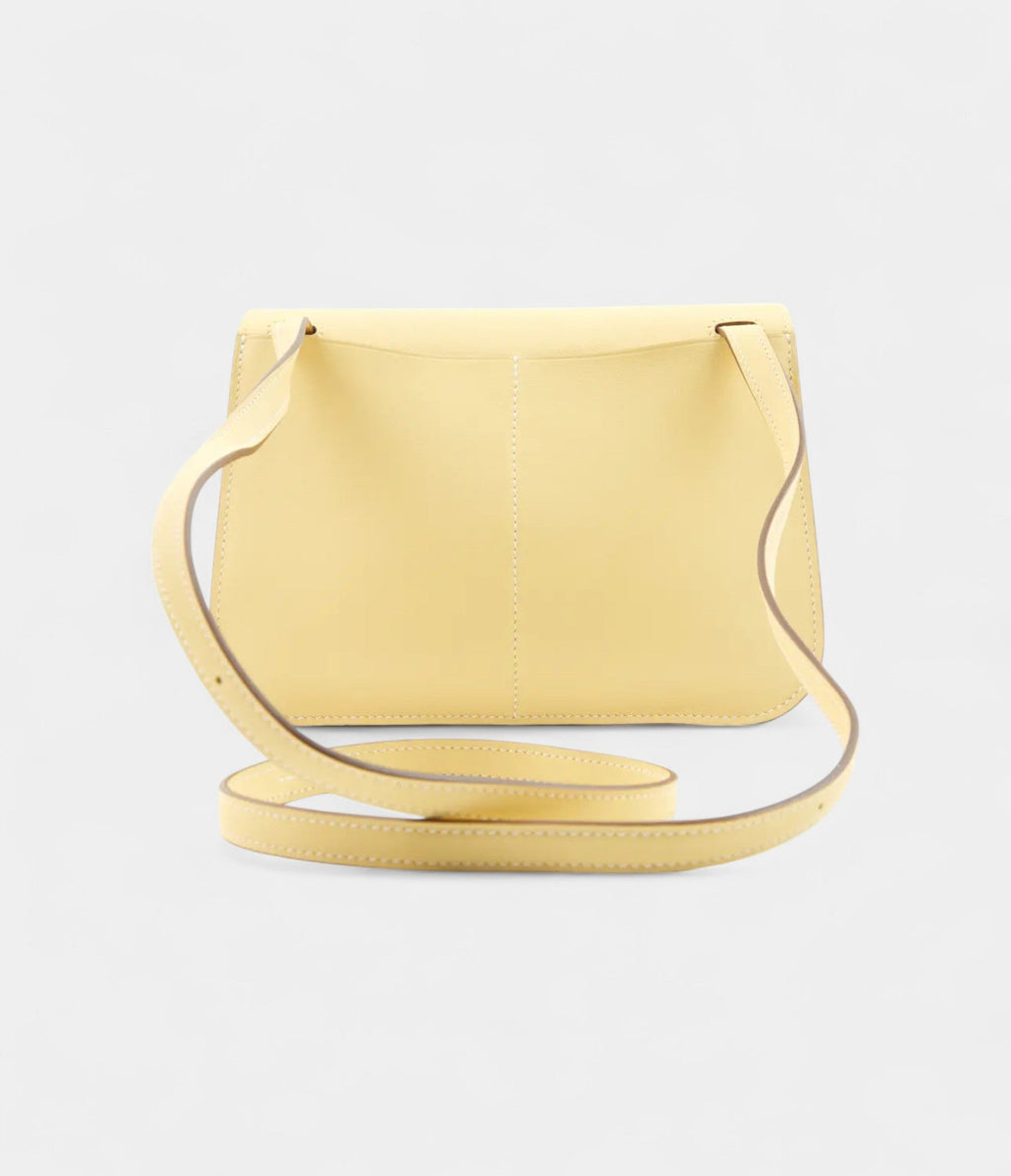 Hermès Halzan Leather Yellow Handbag