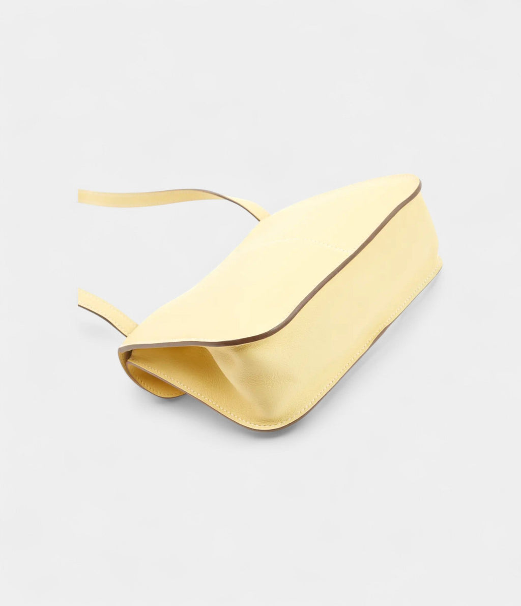 Hermès Halzan Leather Yellow Handbag