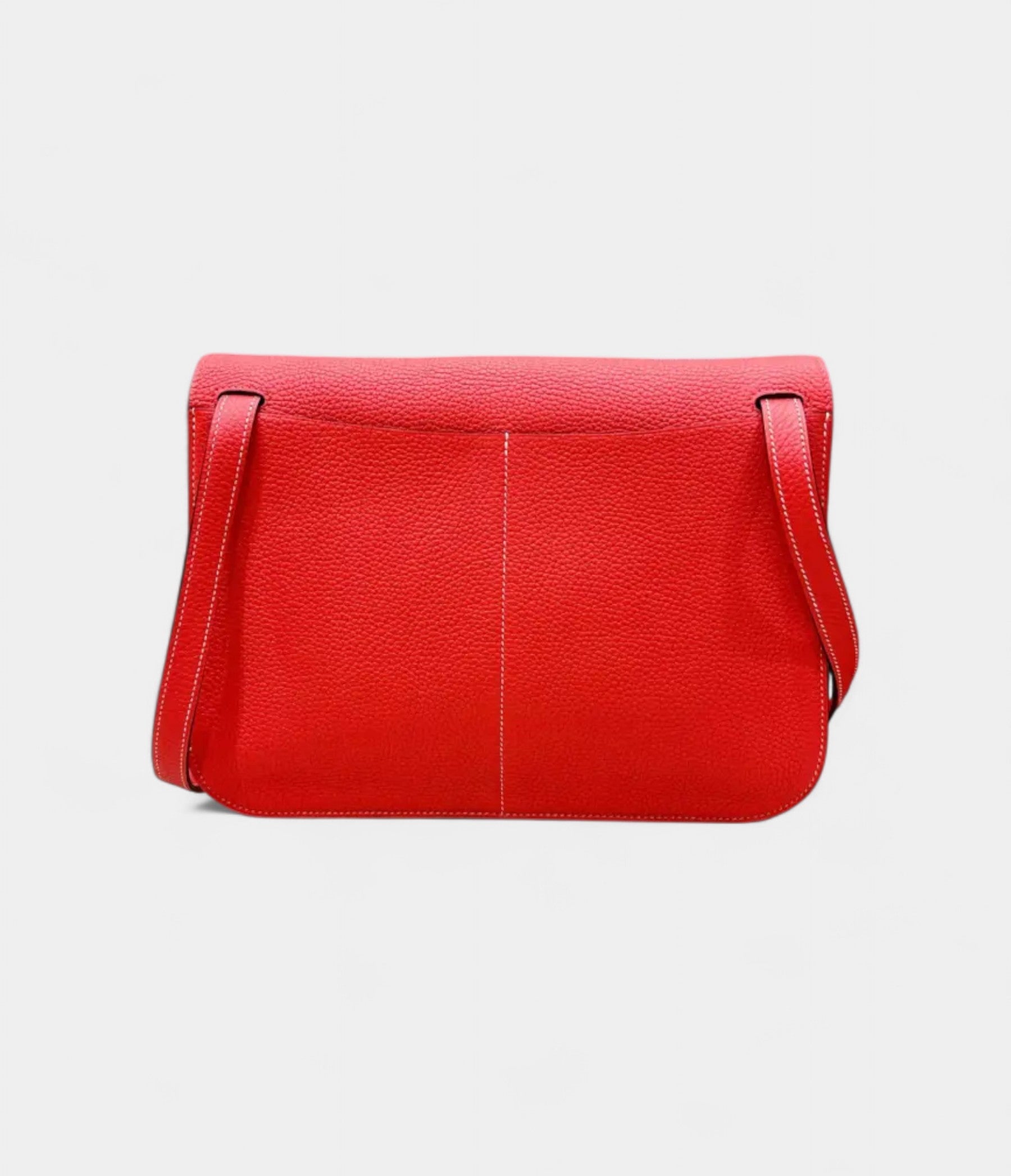 Hermès Halzan Red Leather Handbag