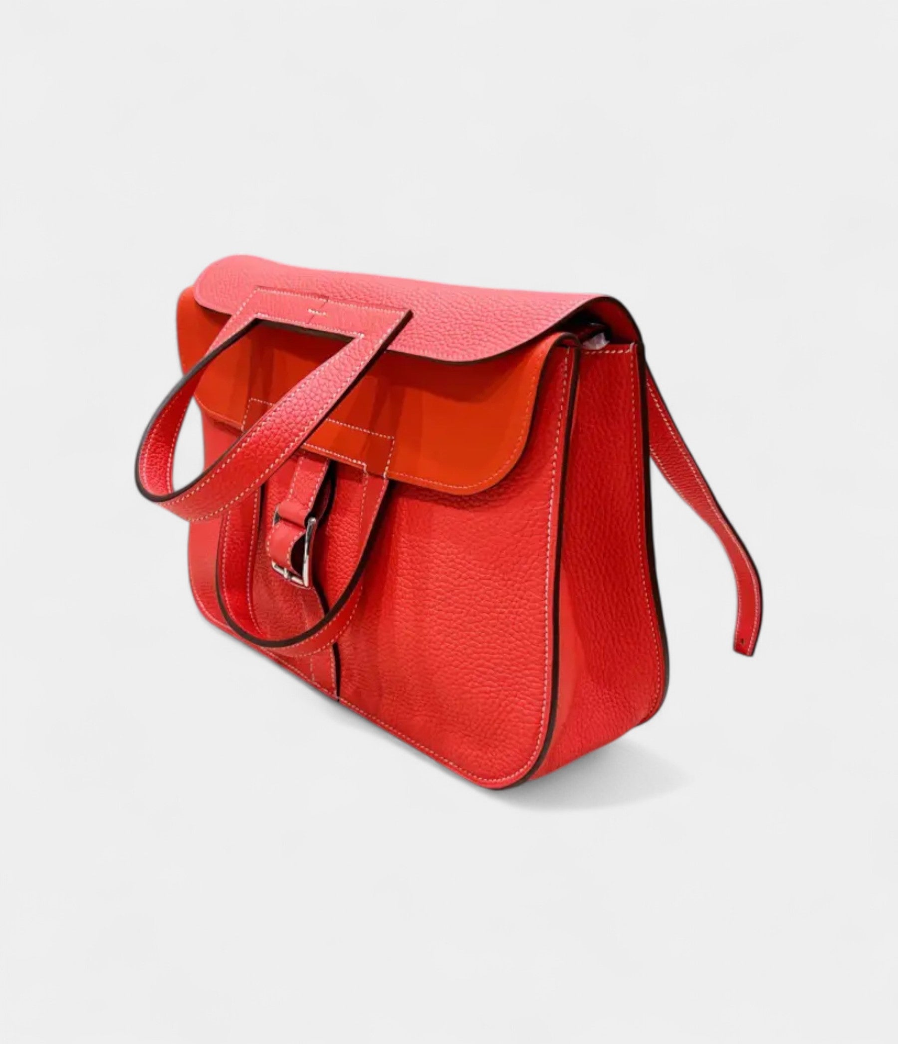 Hermès Halzan Red Leather Handbag