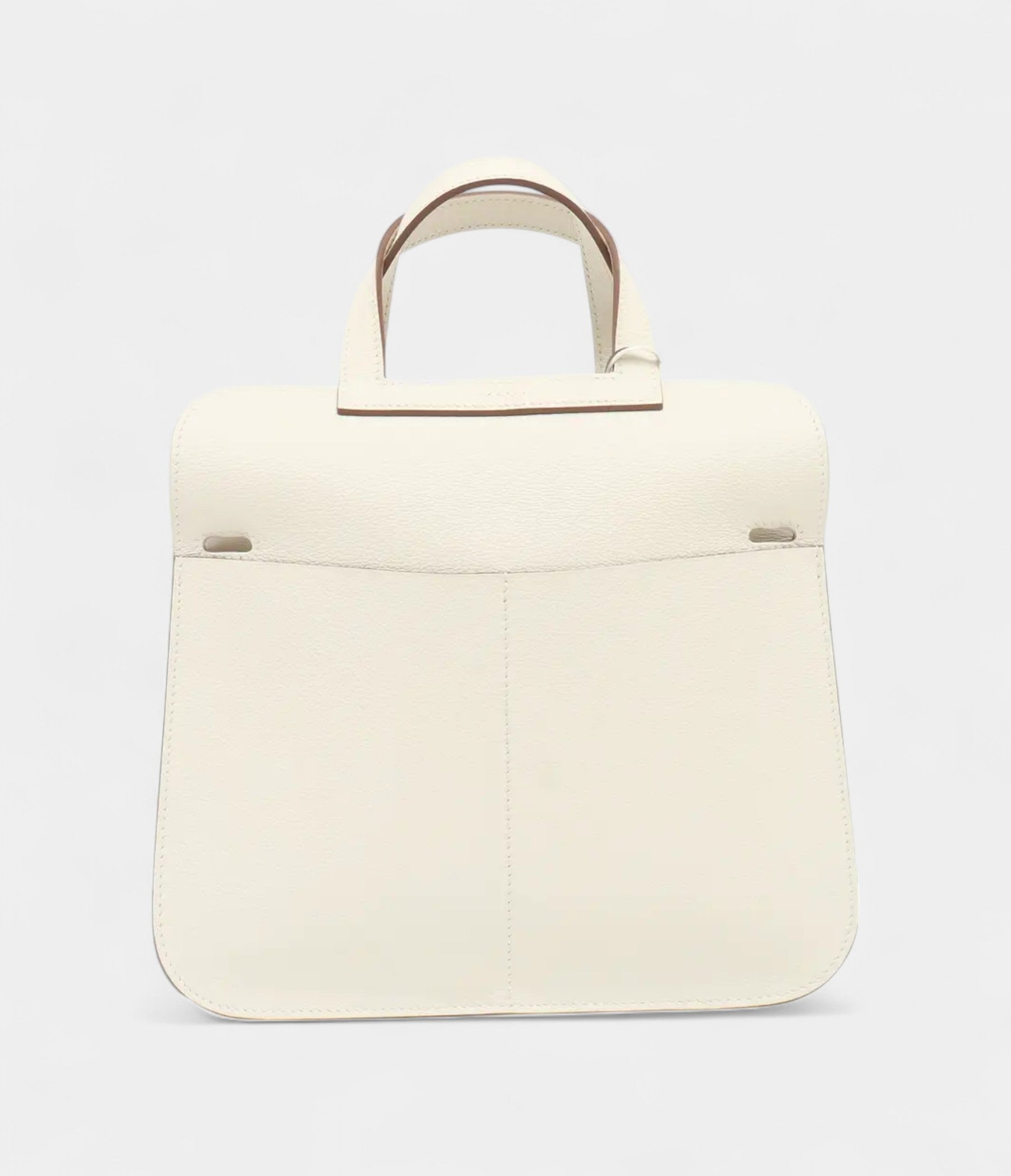 Hermès Halzan White Leather Handbag