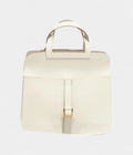 Hermès Halzan White Leather Handbag
