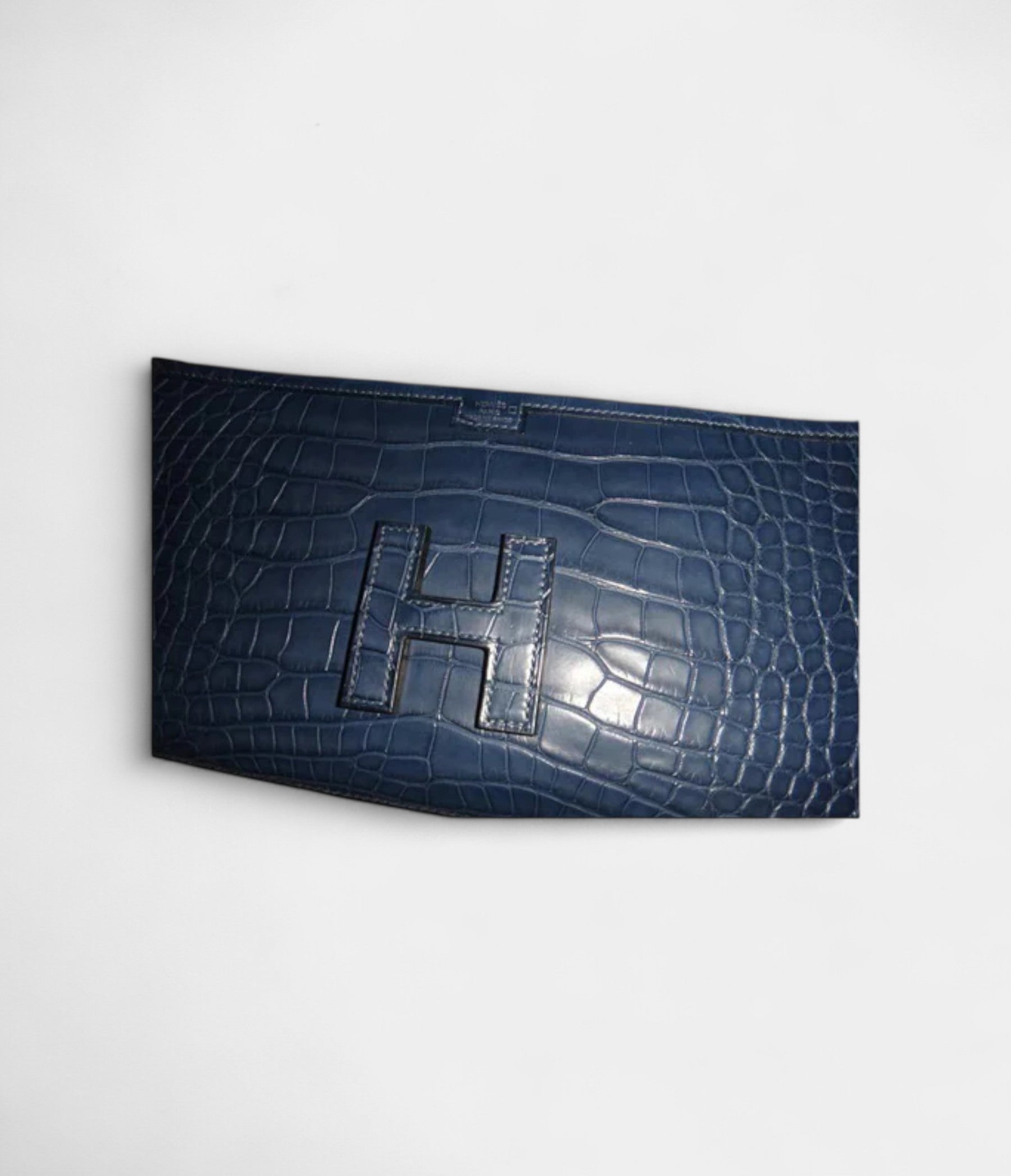 Hermès Jige 29 Clutch Bag Blue Alligator